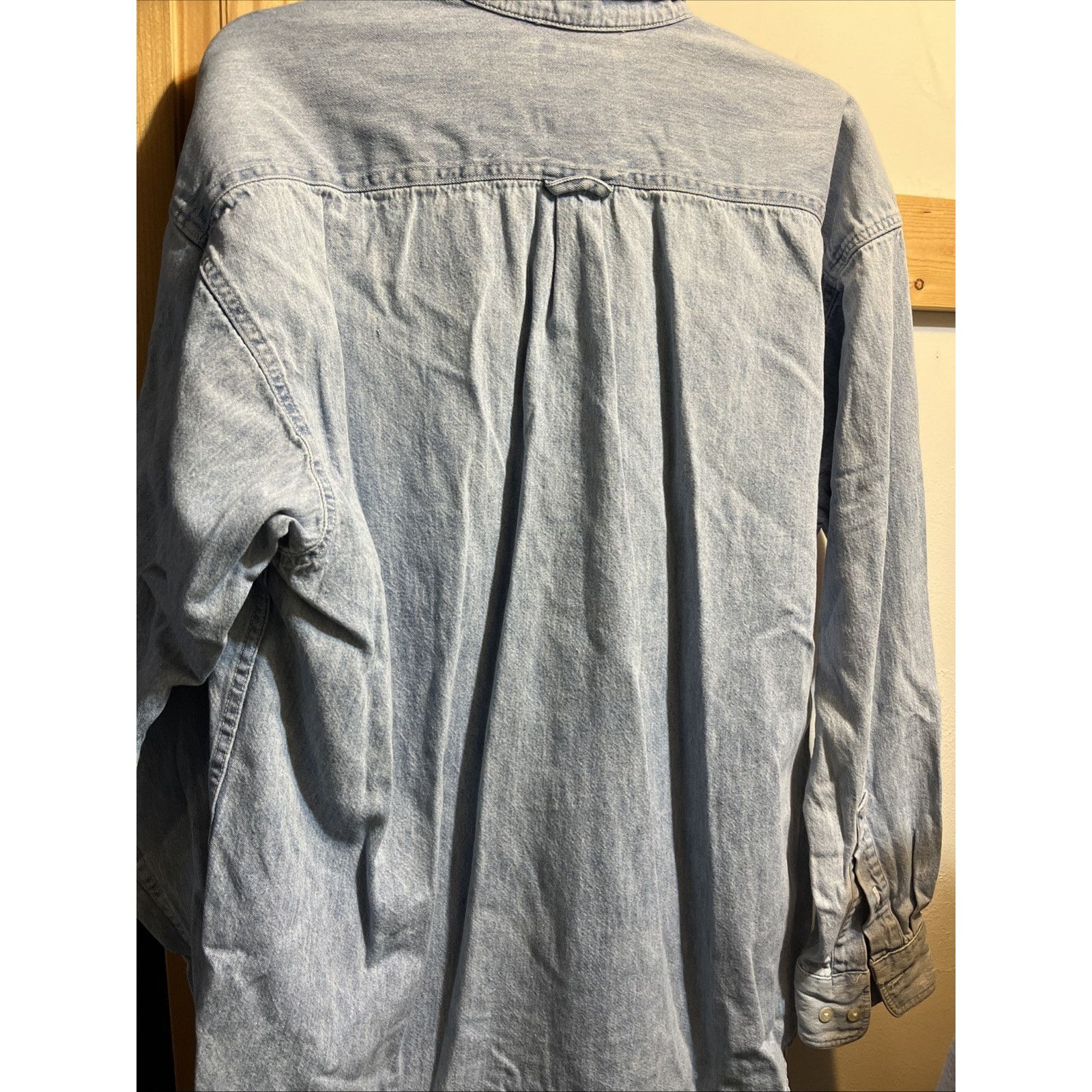 Other VTG American Blue Denim Shirt Mens L Button Down Made In USA Size US L / EU 52-54 / 3 - 9 Thumbnail