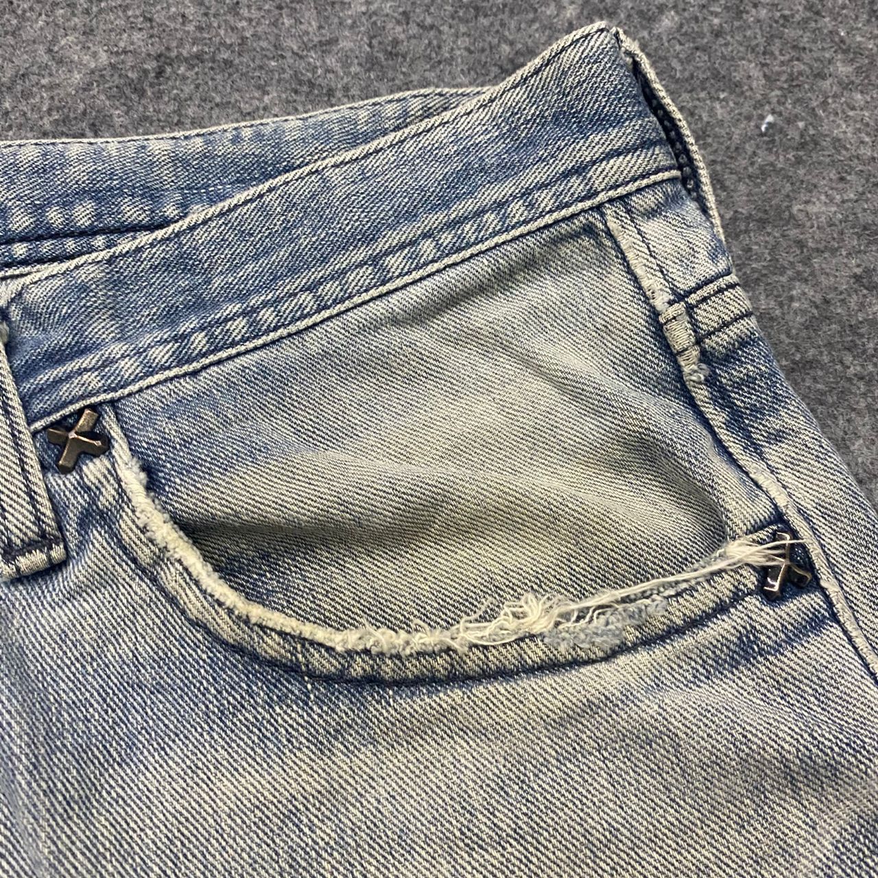 Lee 💥Vintage Lee Riders Balenciaga Distressed Denim Size US 32 / EU 48 - 9 Thumbnail