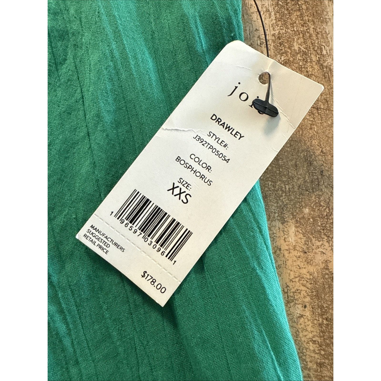Joie Joie Drawley Cotton Top Women XXS Green Split Neck Ruffle Size XXS / US 00 / IT 34 - 7 Thumbnail