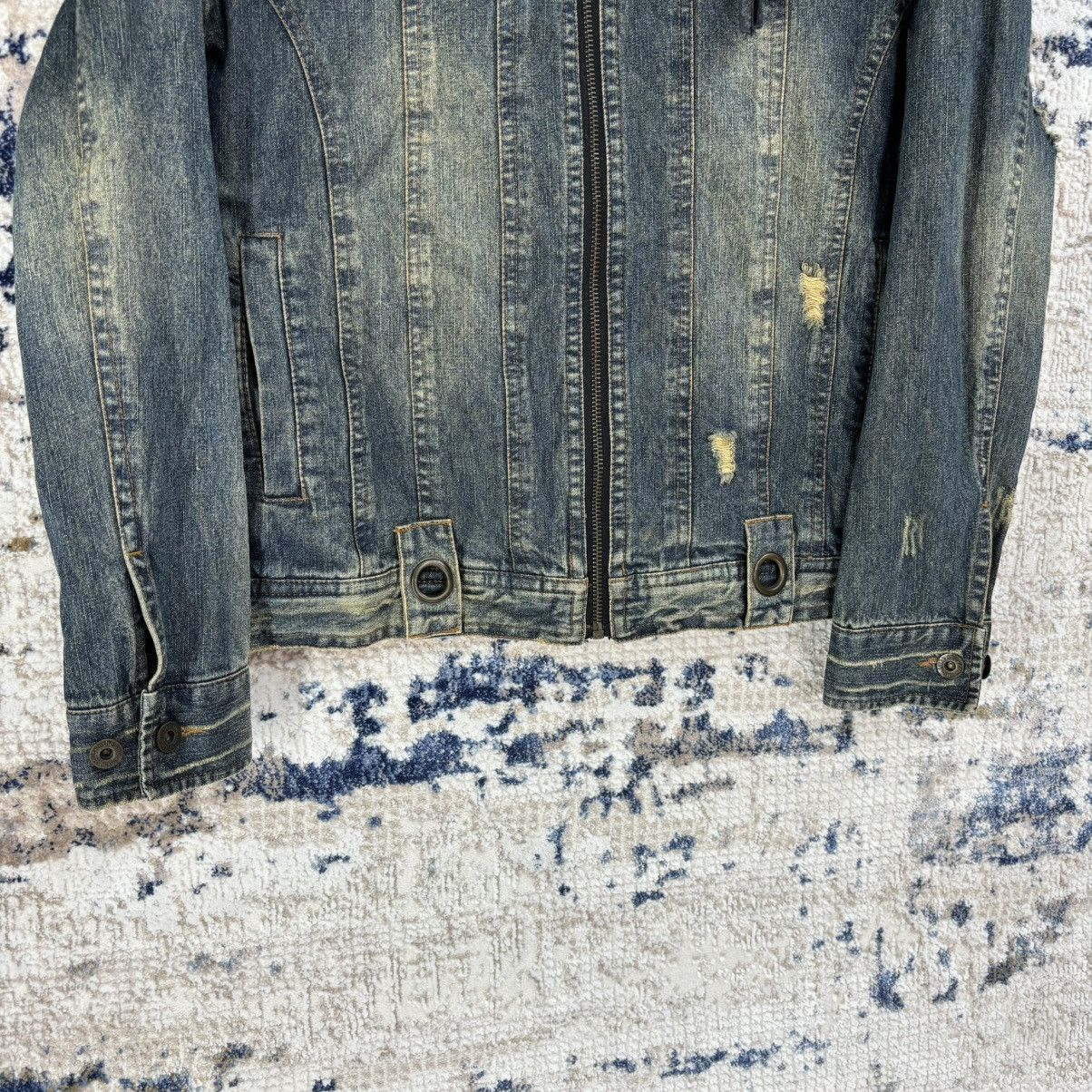 Other IN THE ATTIC DISTRESSED STUDED PUNK STYLE DENIM JACKET Size M / US 6-8 / IT 42-44 - 6 Thumbnail