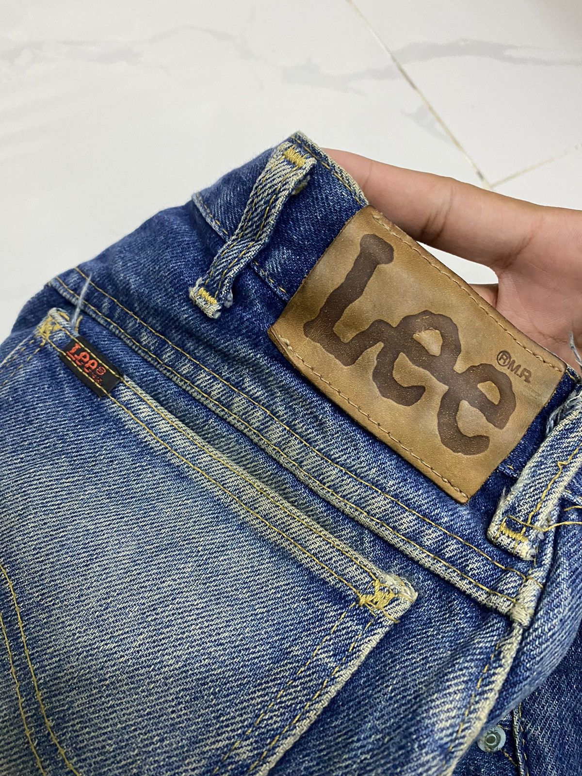 Lee LEE RIDERS MUD WASH RUSTY DISTRESS SEMI FLARE DENIM JEANS Size US 30 / EU 46 - 12 Thumbnail