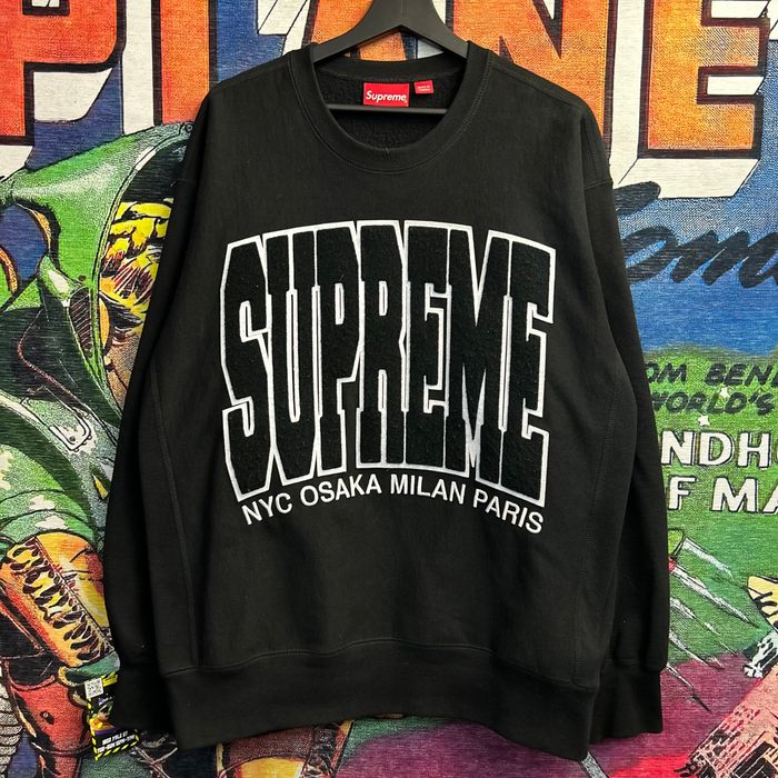 Supreme Supreme Cities Arc Crewneck Sweater Size Large | Grailed