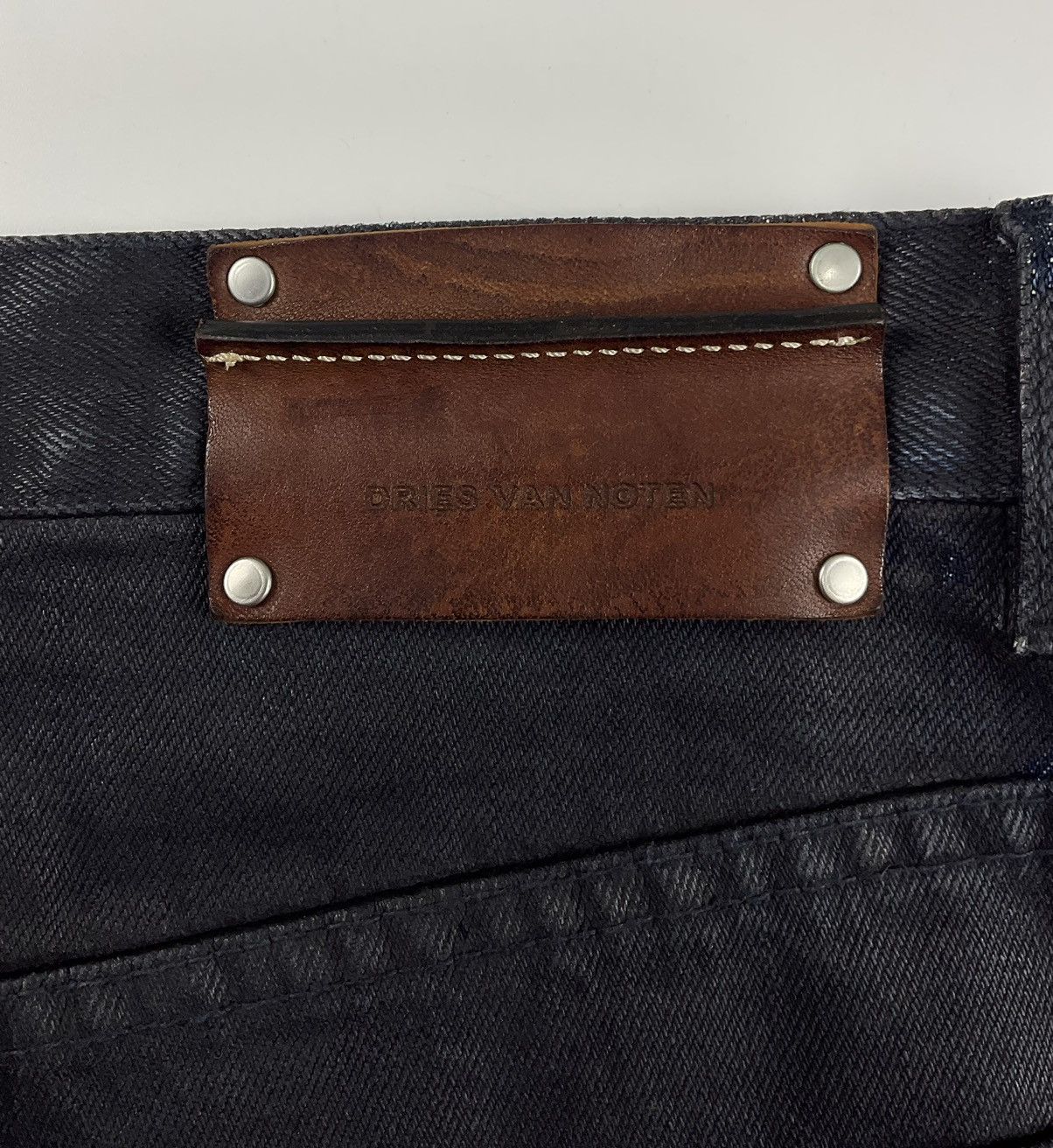Dries Van Noten Dries Van Noten Waxed Denim Pants Size US 32 / EU 48 - 10 Thumbnail