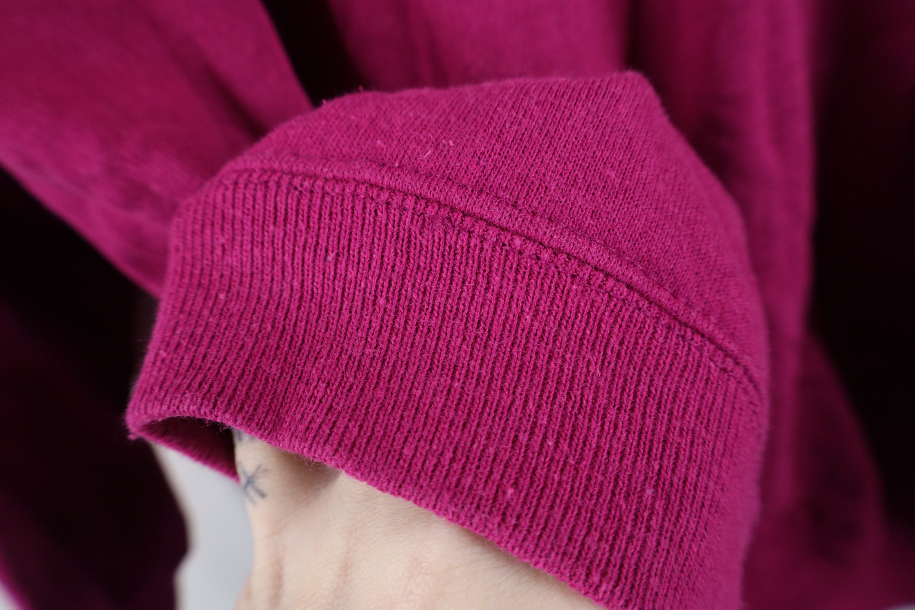 Hanes Vintage 80s 90s Hanes Raglan Crewneck Sweatshirt Magenta USA Size XL / US 12-14 / IT 48-50 - 6 Thumbnail