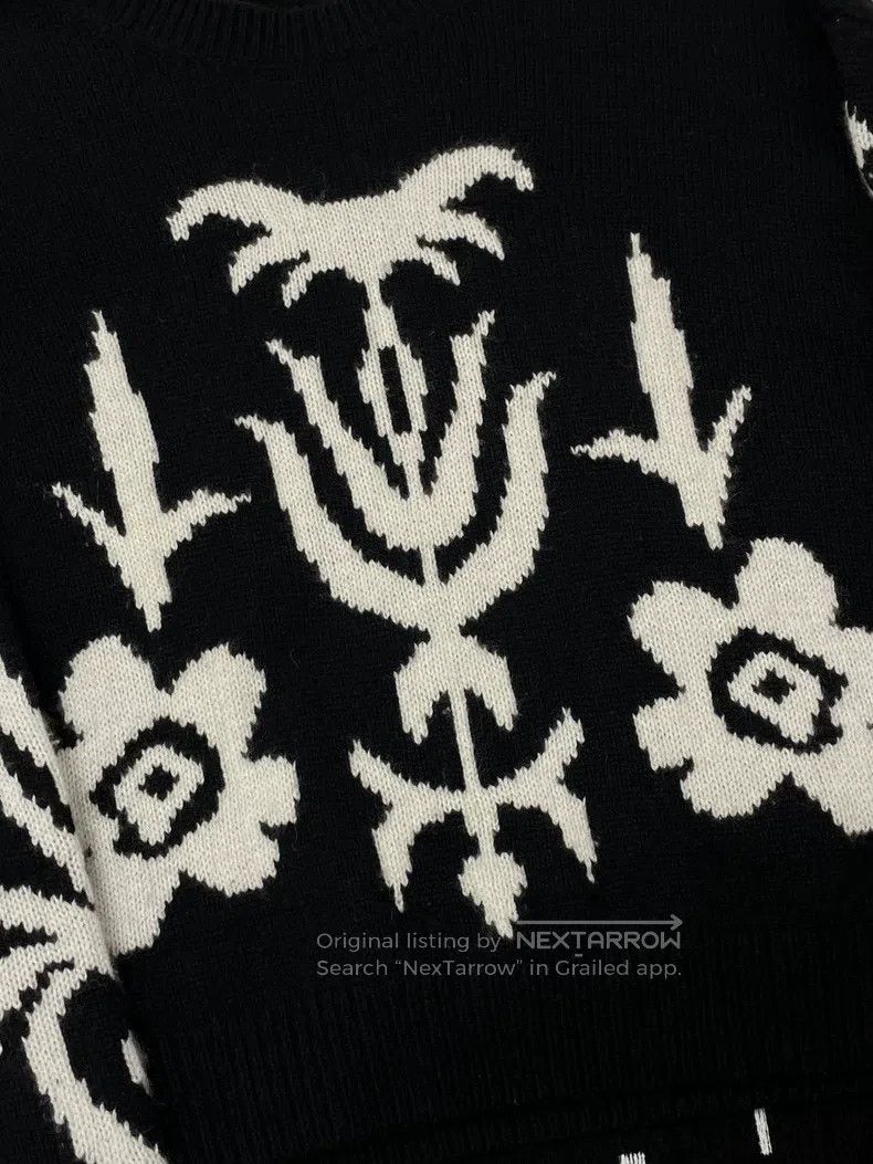 Dior Dior Black and white printed cashmere sweater long sleeves Size XS / US 0-2 / IT 36-38 - 2 Thumbnail