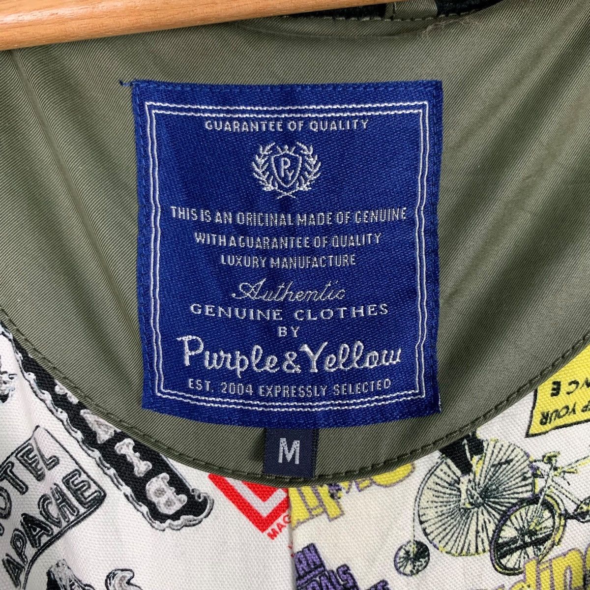 Japan Rags PURPLE & YELLOW Life Style Green Army Jacket #0526-C24 Size US M / EU 48-50 / 2 - 14 Thumbnail