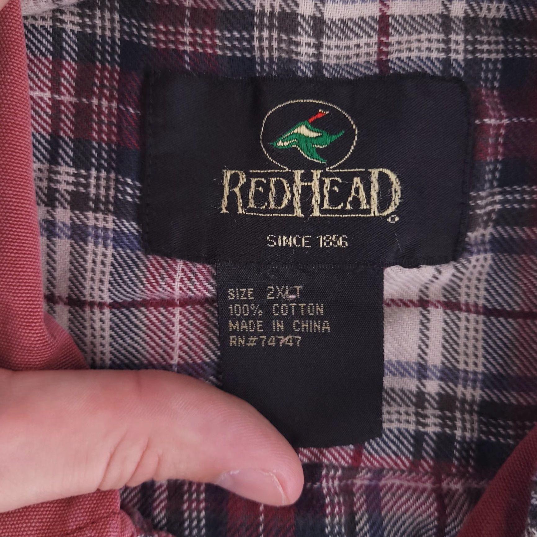 Vintage VINTAGE RedHead Coat Mens 2XLT Red Chore Work Flannel Distressed Grunge Overcoat Tall Size US XXL / EU 58 / 5 - 2 Thumbnail