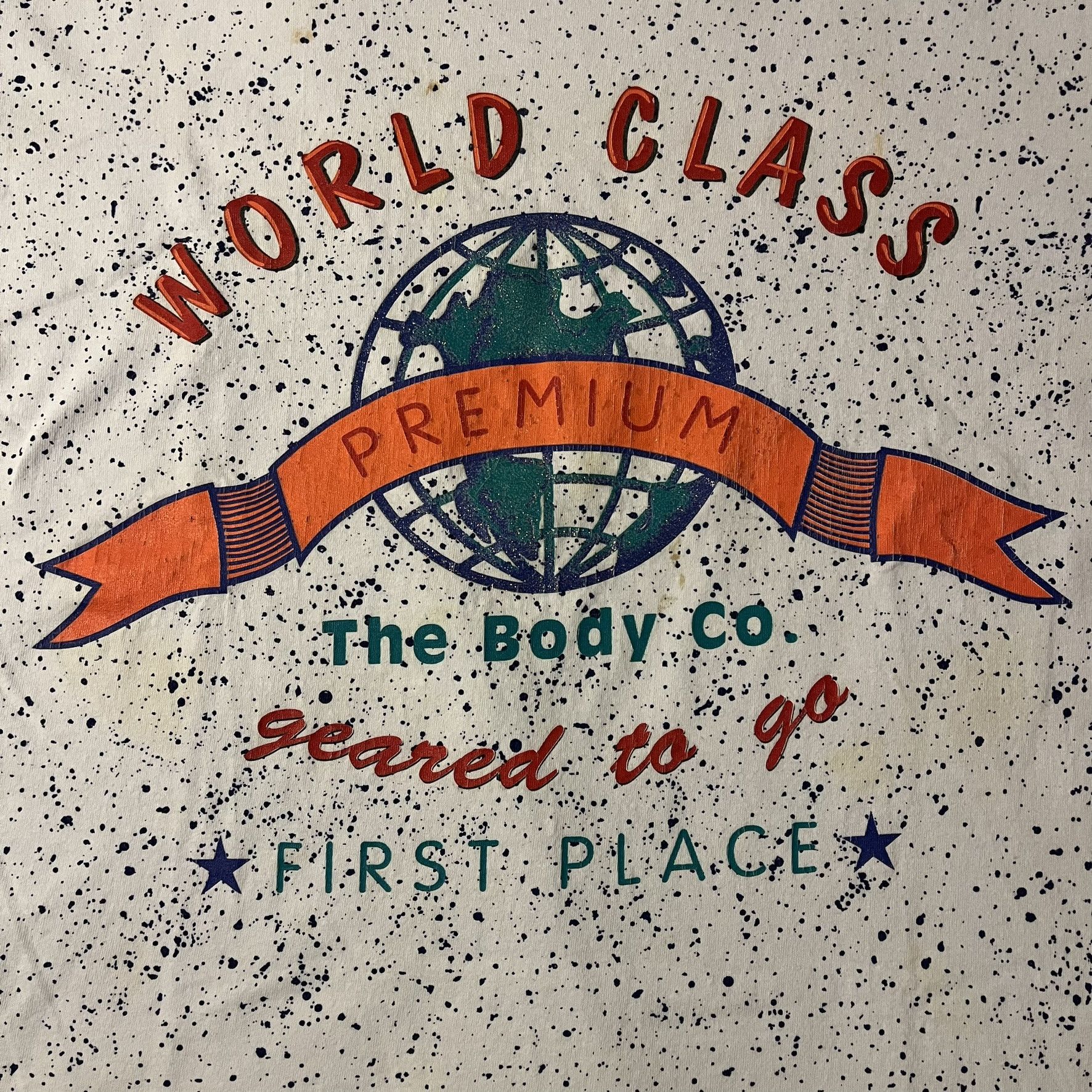 Vintage VTG World Class Premium The Body Co. Spotted Graphic Tee Size US XL / EU 56 / 4 - 3 Thumbnail