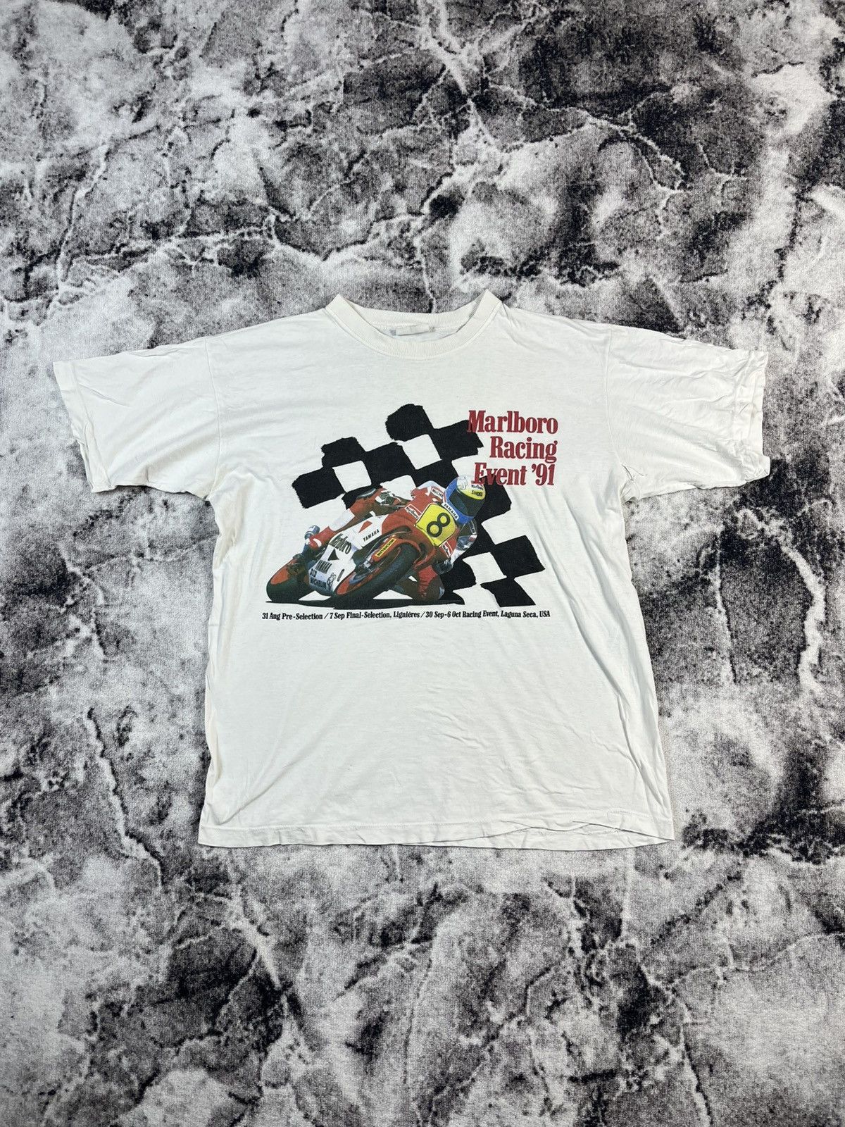 Marlboro Vintage Marlboro Racing Event 91 Moto Tee Size US XL / EU 56 / 4 - 1 Thumbnail