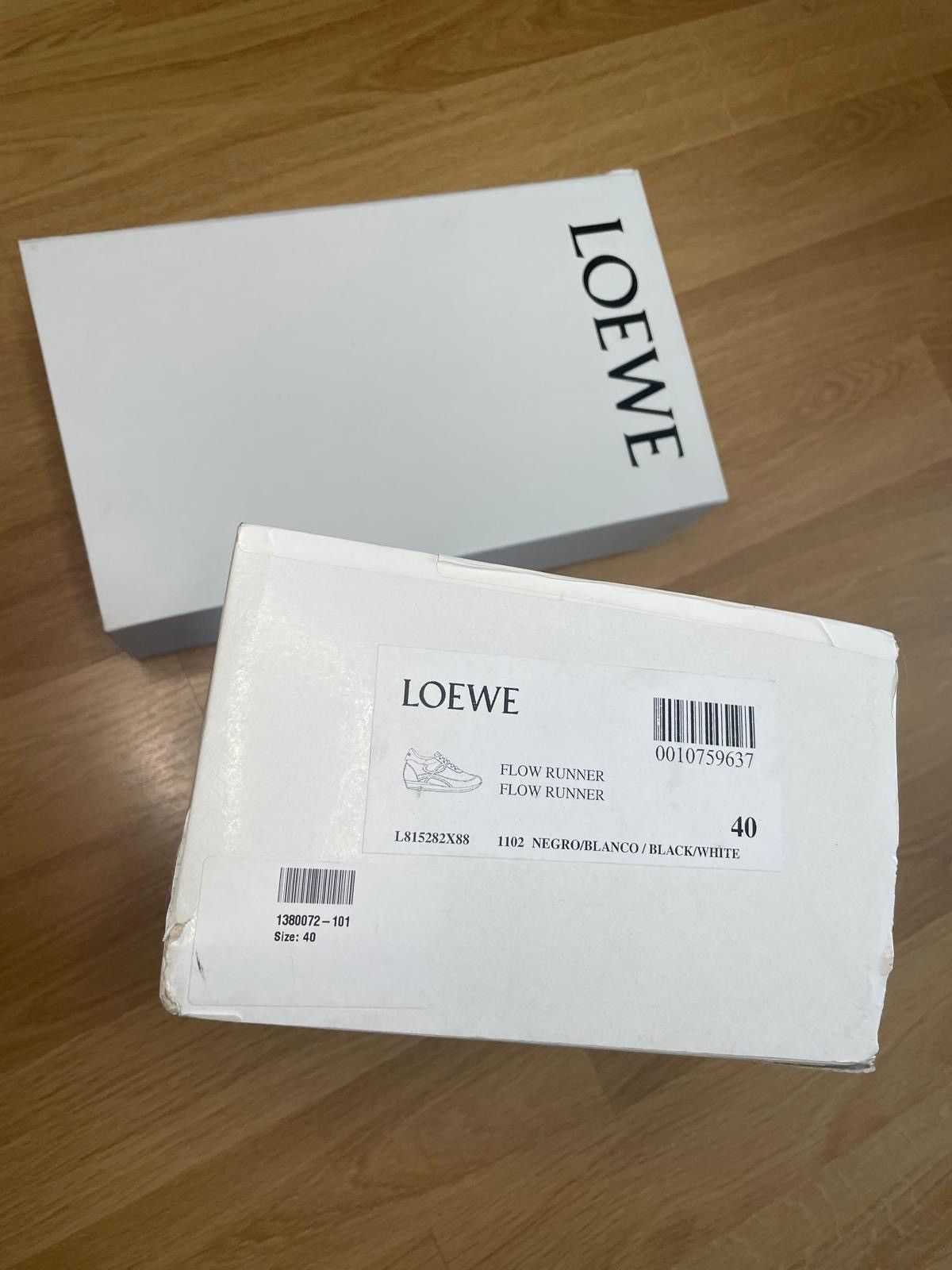 LOEWE Black and White Flow Runner Sneakers