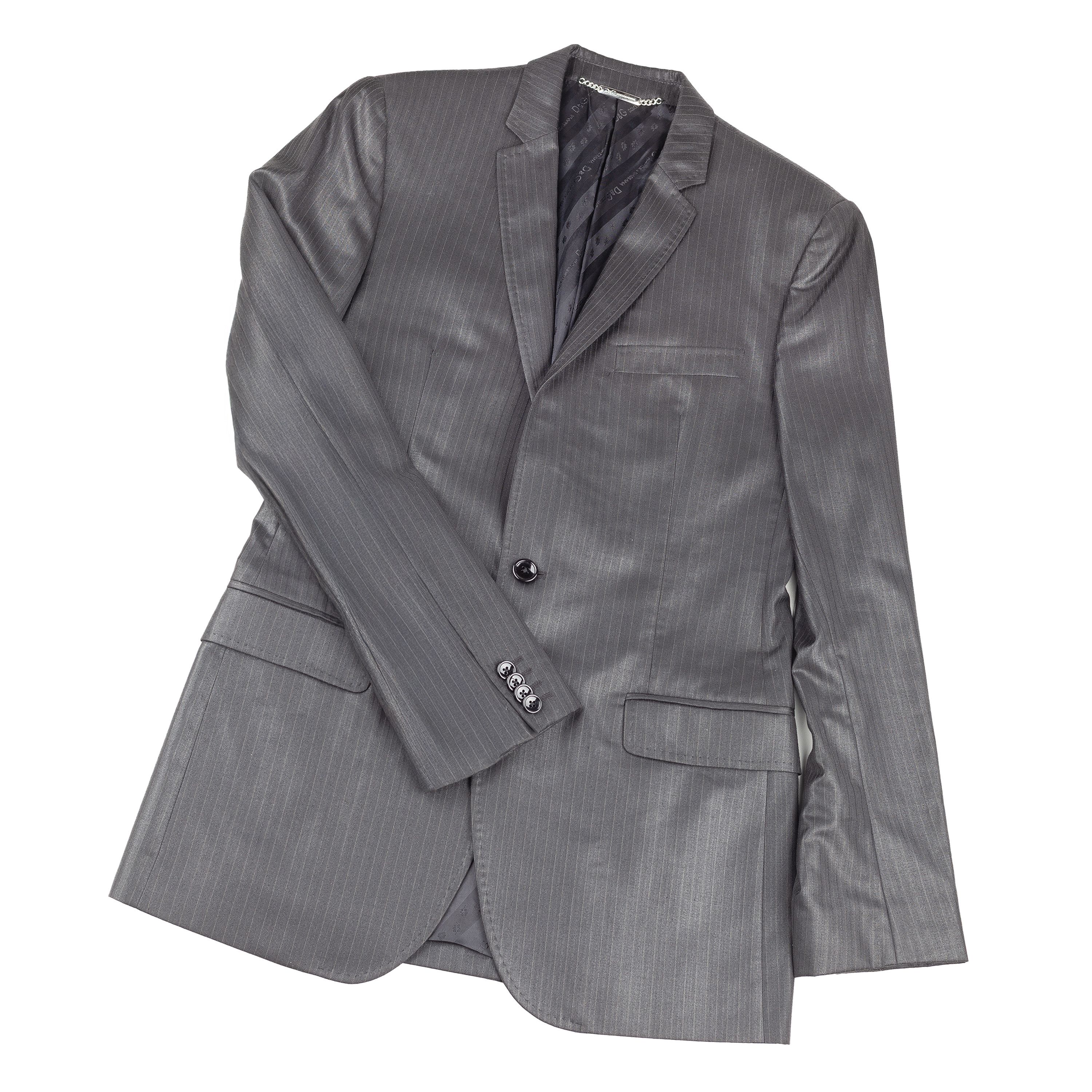 Dolce & Gabbana Dolce & Gabbana Men’s Dark Gray Pinstripe Suit Set Size 46R - 3 Thumbnail