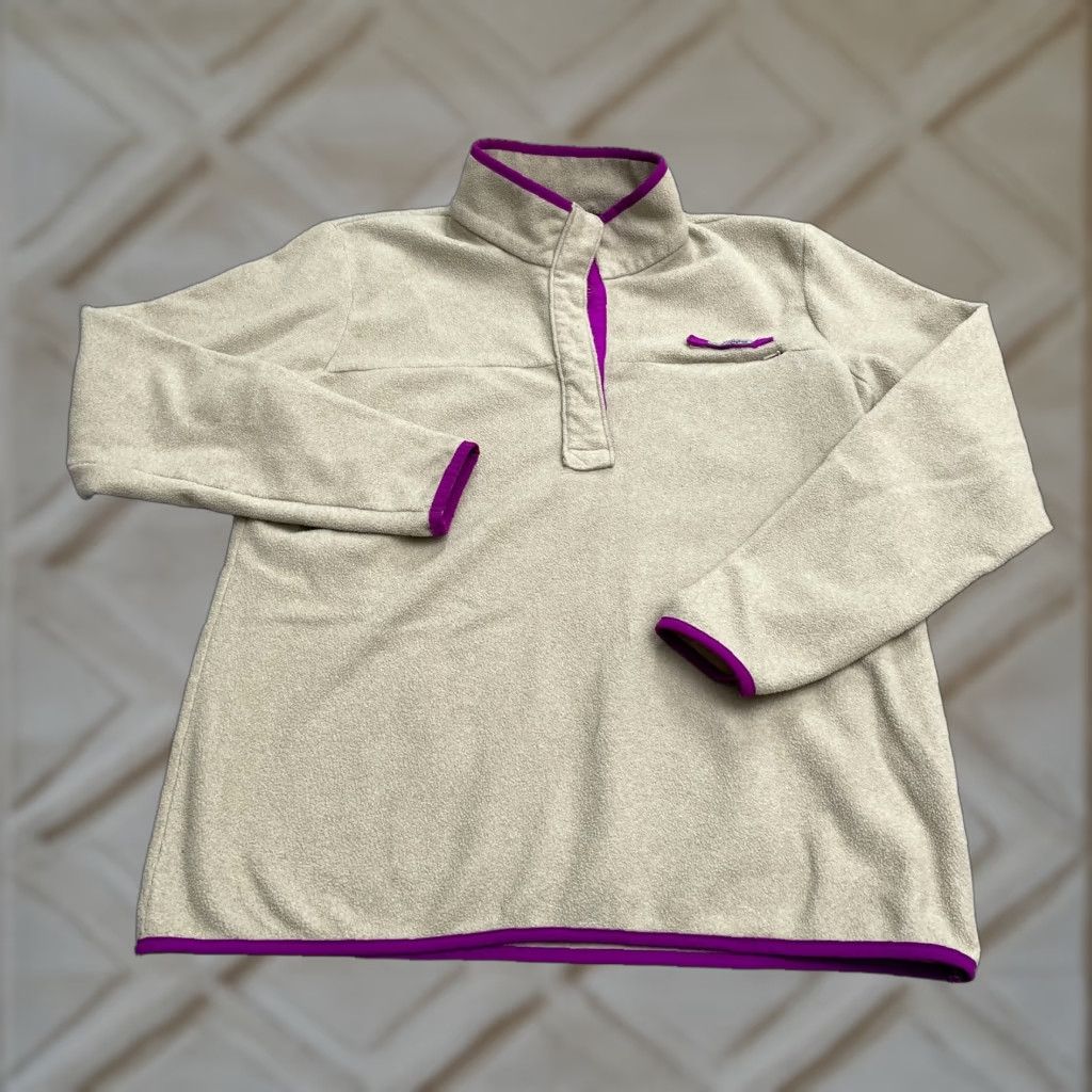 Vintage Columbia Jacket Womens XL Brown Purple Solid Fleece 1/2 Snap Outdoor PFG Fire Side Size XL / US 12-14 / IT 48-50 - 1 Thumbnail