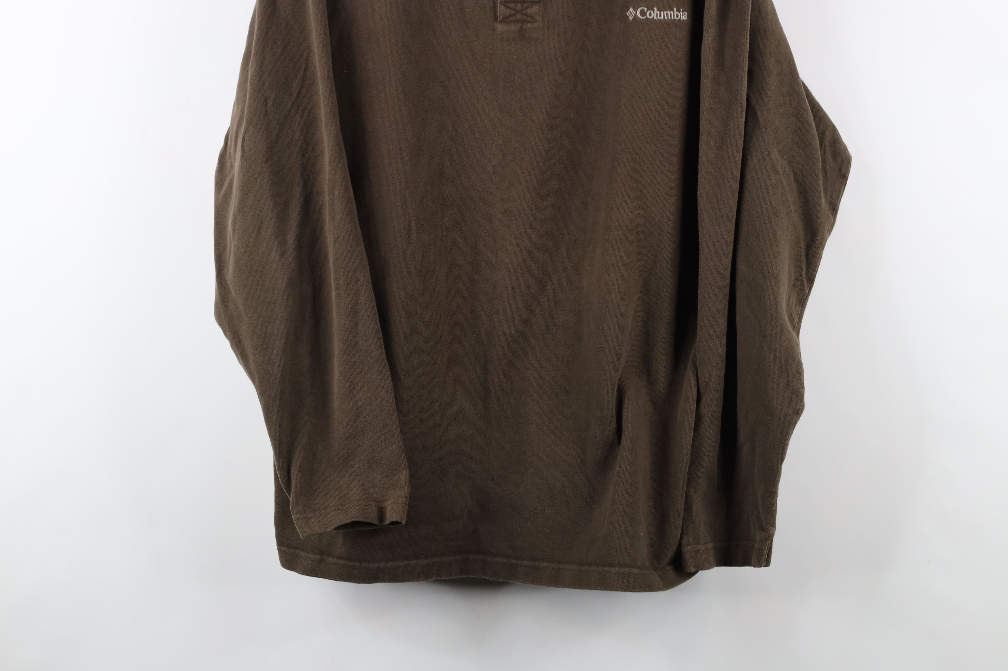Columbia × Vintage Vintage 90s Columbia Ribbed Knit Long Sleeve Henley T-Shirt Size US L / EU 52-54 / 3 - 3 Thumbnail