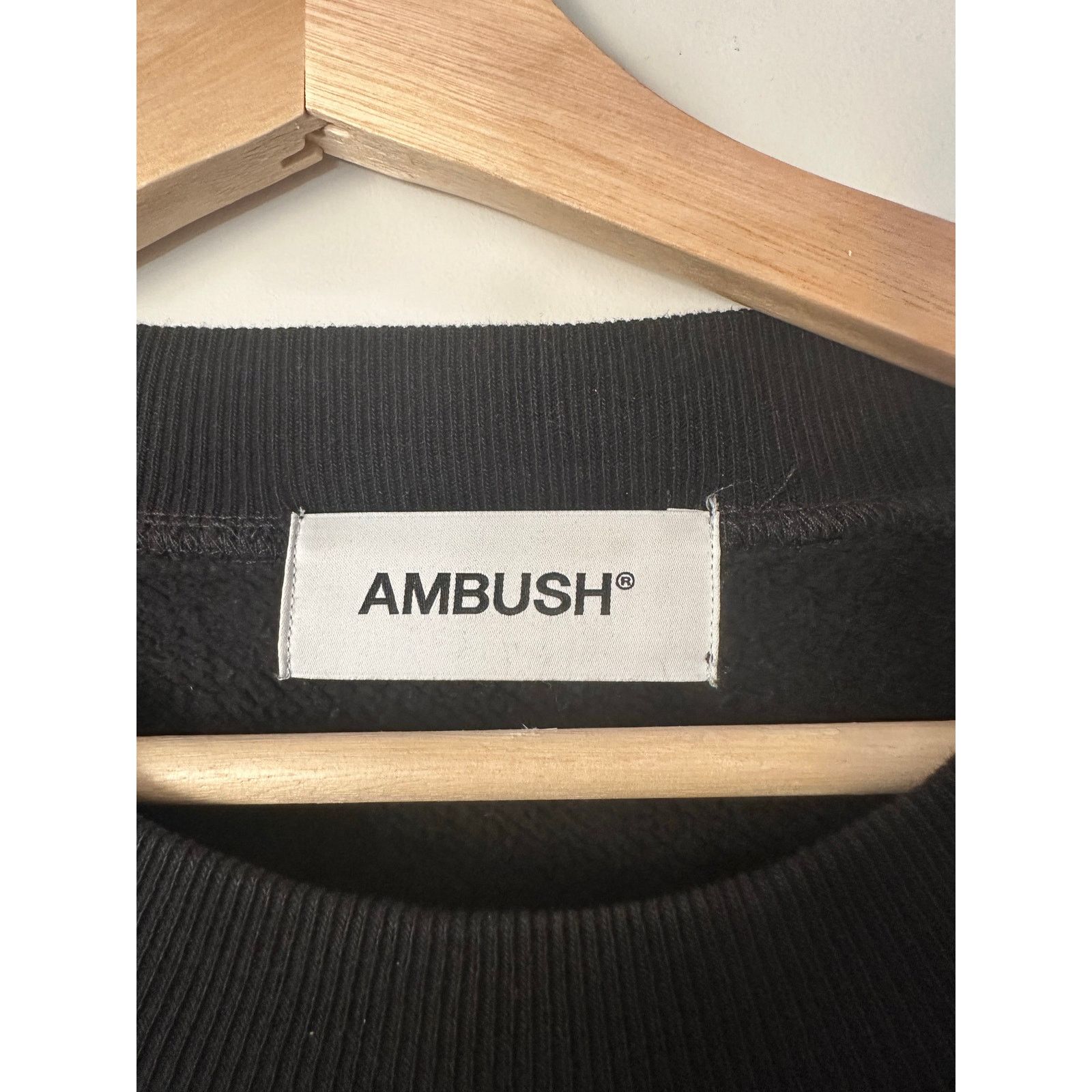 Ambush Design AMBUSH BLACK '19 LOGO Black Crewneck Sweatshirt Size 2 Size US S / EU 44-46 / 1 - 3 Thumbnail