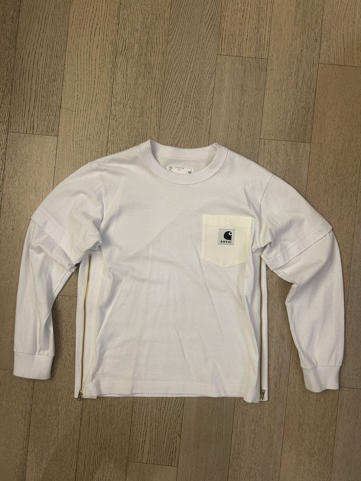Sacai x Carhartt White Layered Long Sleeve Shirt