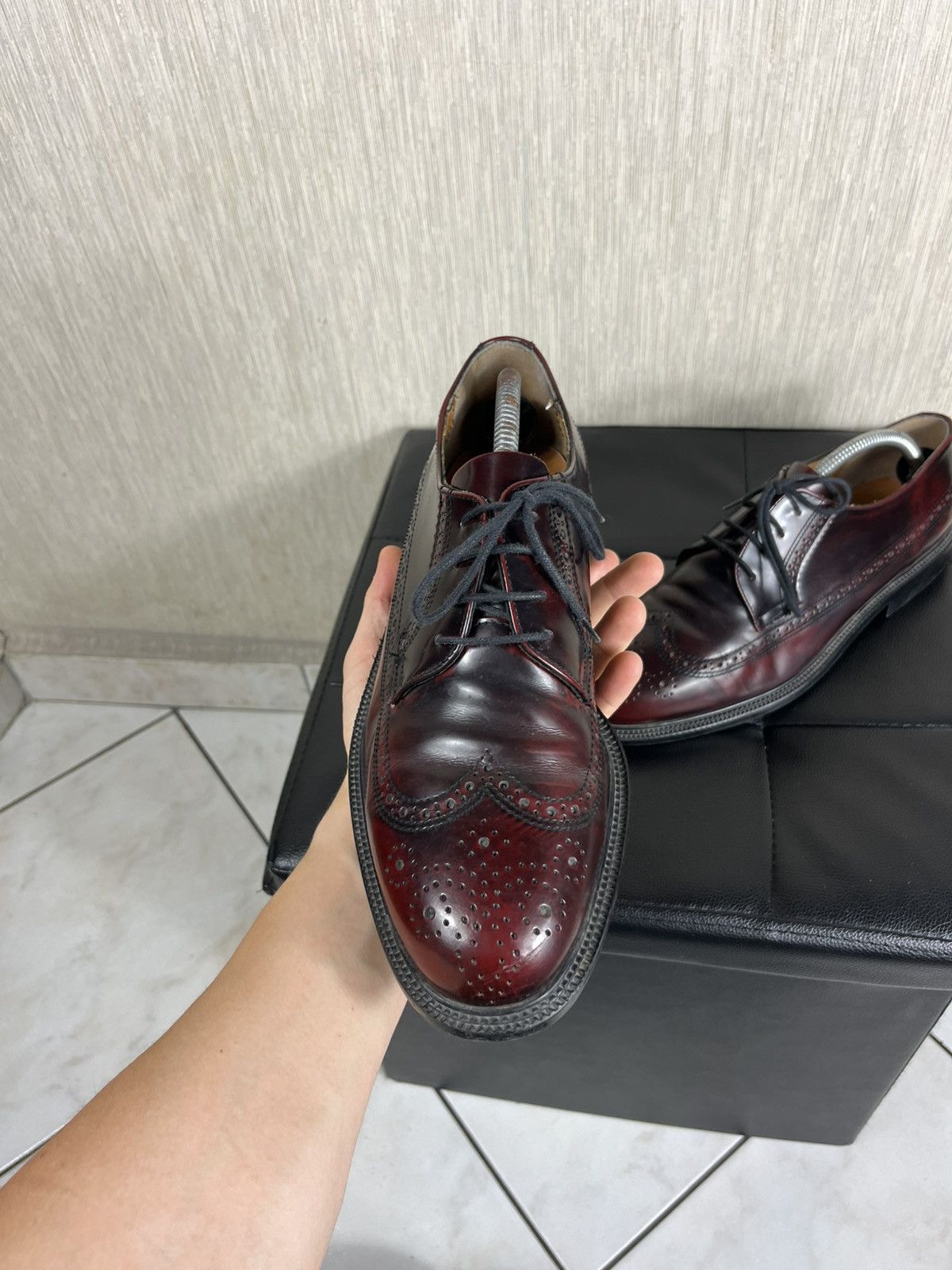 Leather × Vintage Vintage Thomas Stanford leather wine classic loafers shoes Size US 10 / EU 43 - 3 Thumbnail