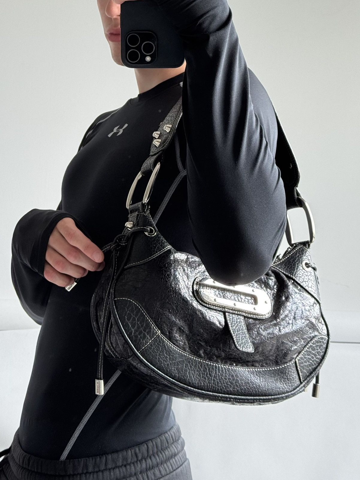 Guess Guess vintage buckle logo bag baguette mini 00s Y2k Handbag Size ONE SIZE - 4 Thumbnail