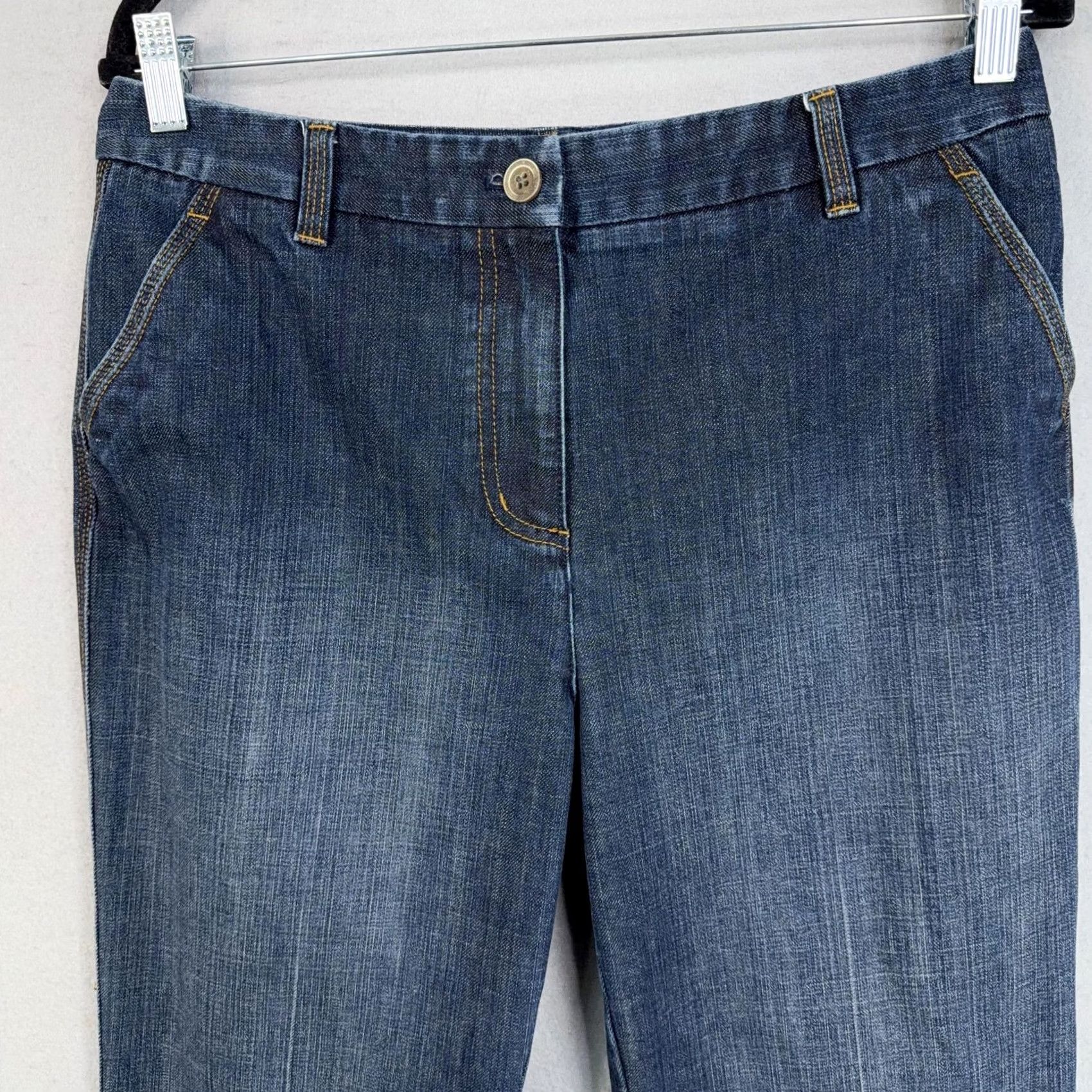 Talbots VINTAGE Talbots Jeans Womens 10 Blue High Rise Straight Leg Denim Stretch 90s Womens Size 32" / US 10 / IT 46 - 2 Thumbnail