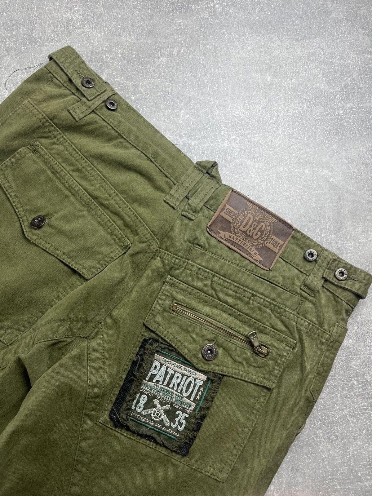 Dolce & Gabbana Dolce & Gabbana Patriot Utility Cargo Pants Olive Green Size US 33 - 5 Thumbnail
