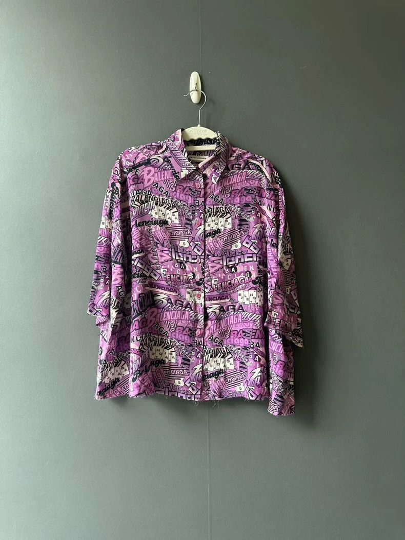 Balenciaga Balenciaga size 34 Full Print Graffiti Short Sleeve Shirt Size M / US 6-8 / IT 42-44 - 1 Thumbnail