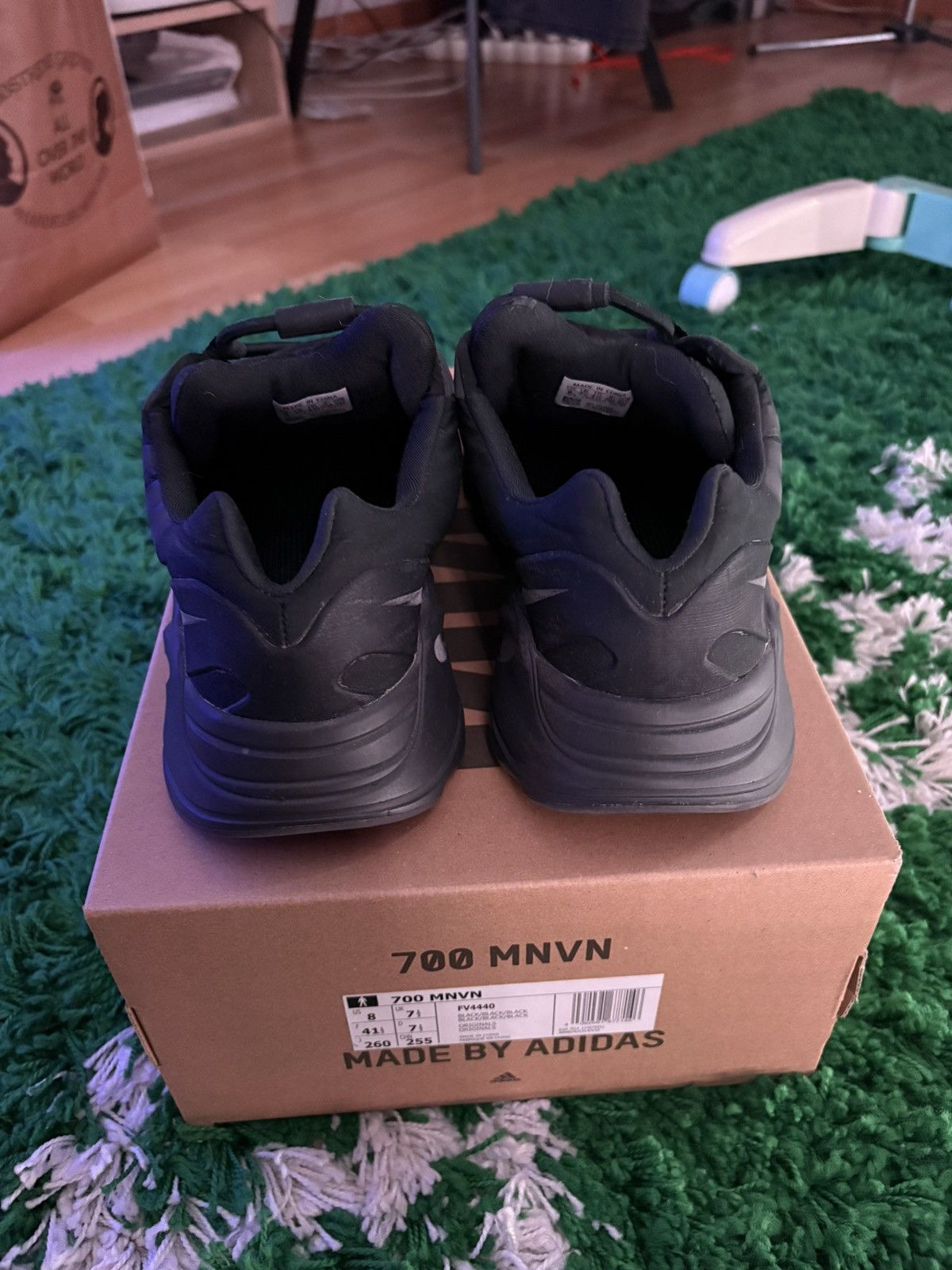 Adidas Yeezy 700 MNVN Black Size US 8 / EU 41 - 4 Thumbnail