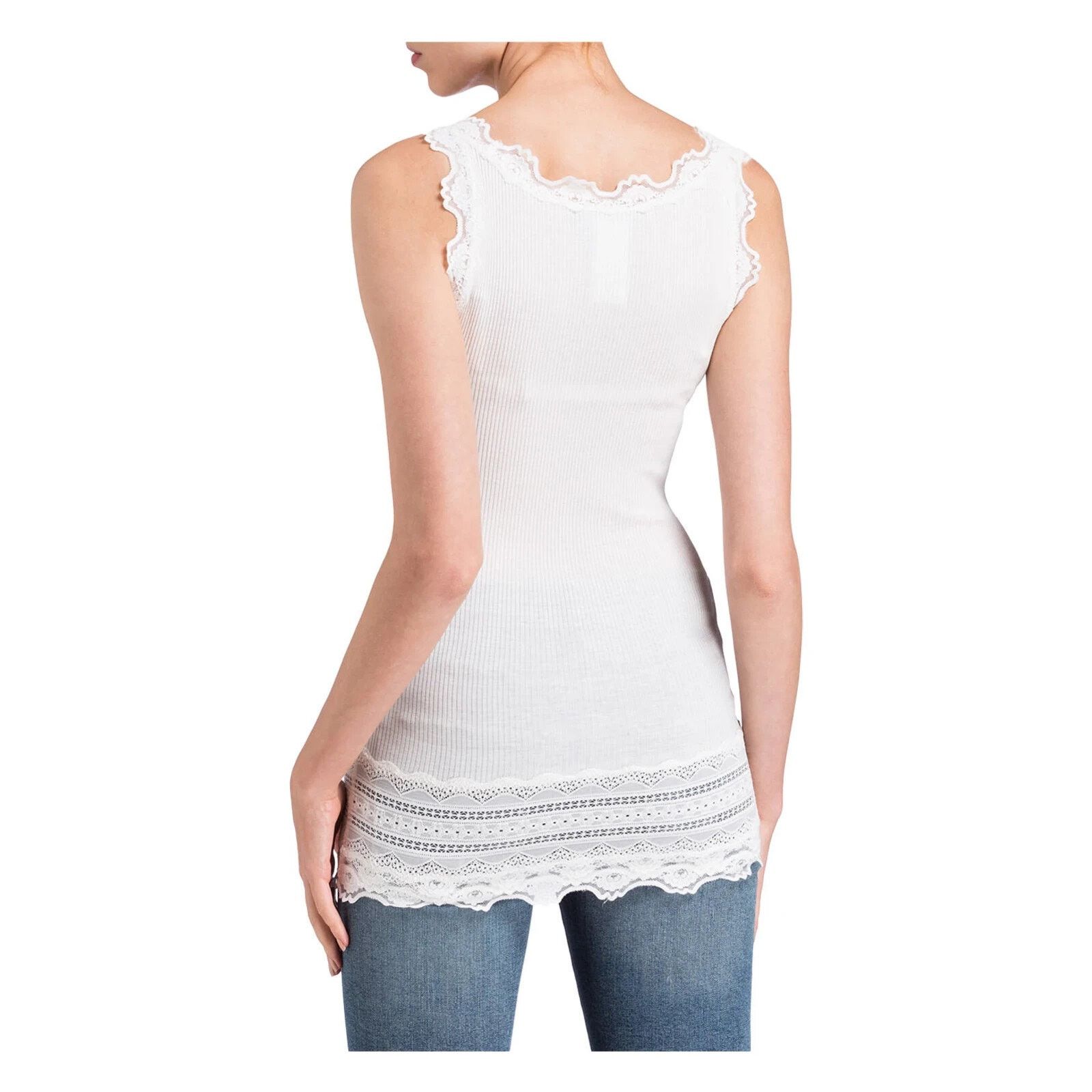 Other New Rosemunde Long Tank Top Off White Lace Silk Blend M Size M / US 6-8 / IT 42-44 - 2 Thumbnail