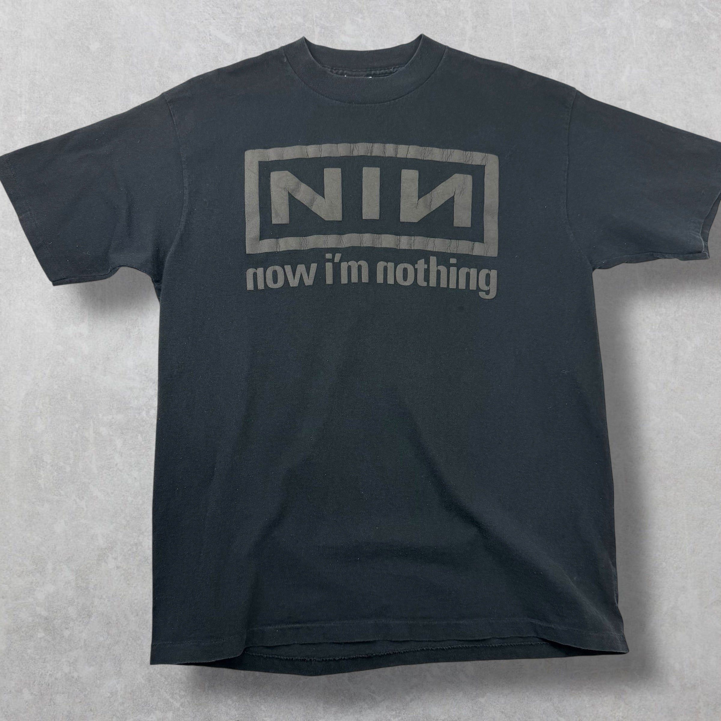 Vintage Vintage 1990's Nine Inch Nails Now I'm Nothing Tee XL Size US XL / EU 56 / 4 - 1 Thumbnail