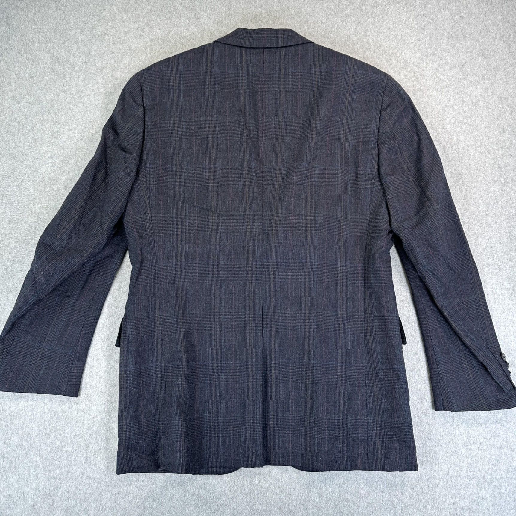 Hart Schaffner Marx VINTAGE Hart Schaffner Marx Blazer Sport Coat Mens 40 Gray Plaid Wool Two-Button Jacket Size 40R - 7 Thumbnail