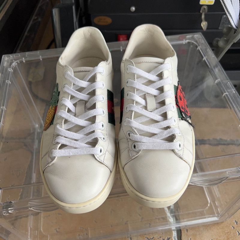 Gucci Gucci ACE Leather Embroidered Sneakers for Women -2508 Size US 5 / IT 35 - 2 Thumbnail