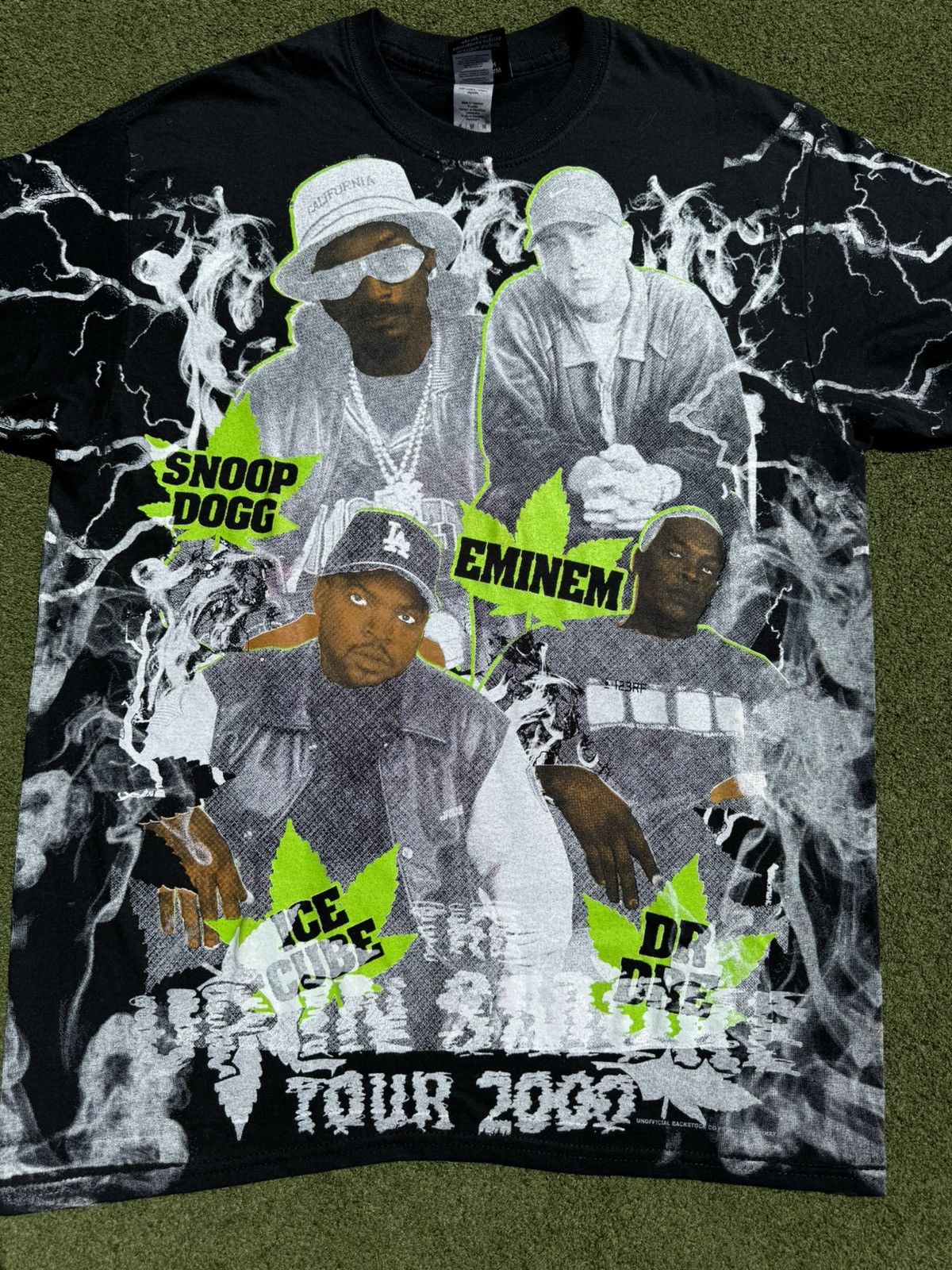 Band Tees × Eminem × Rap Tees 2000 Eminem Up In Smoke Tour All Over Print Rap Tour T-Shirt Size US M / EU 48-50 / 2 - 4 Thumbnail
