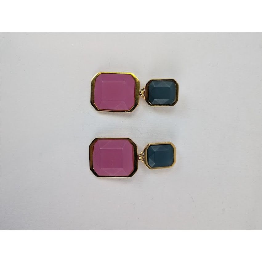Saint Laurent Paris o1rshd1 Size: OS / Octagon Earring in Metal and Resin Multi Size ONE SIZE - 8 Thumbnail