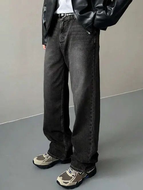 Jean VINTAGE washed retro 90s denim jeans Size US 34 / EU 50 - 4 Thumbnail