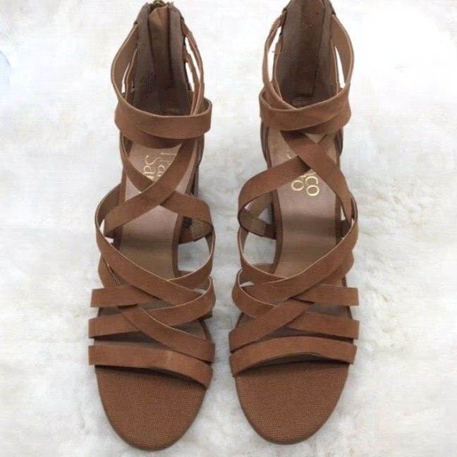 Franco Sarto Franco Sarto Women's Madrid Heeled Ankle Strap Sandals Biscuit Size 7M NWB 09 Size US 7 / IT 37 - 5 Thumbnail