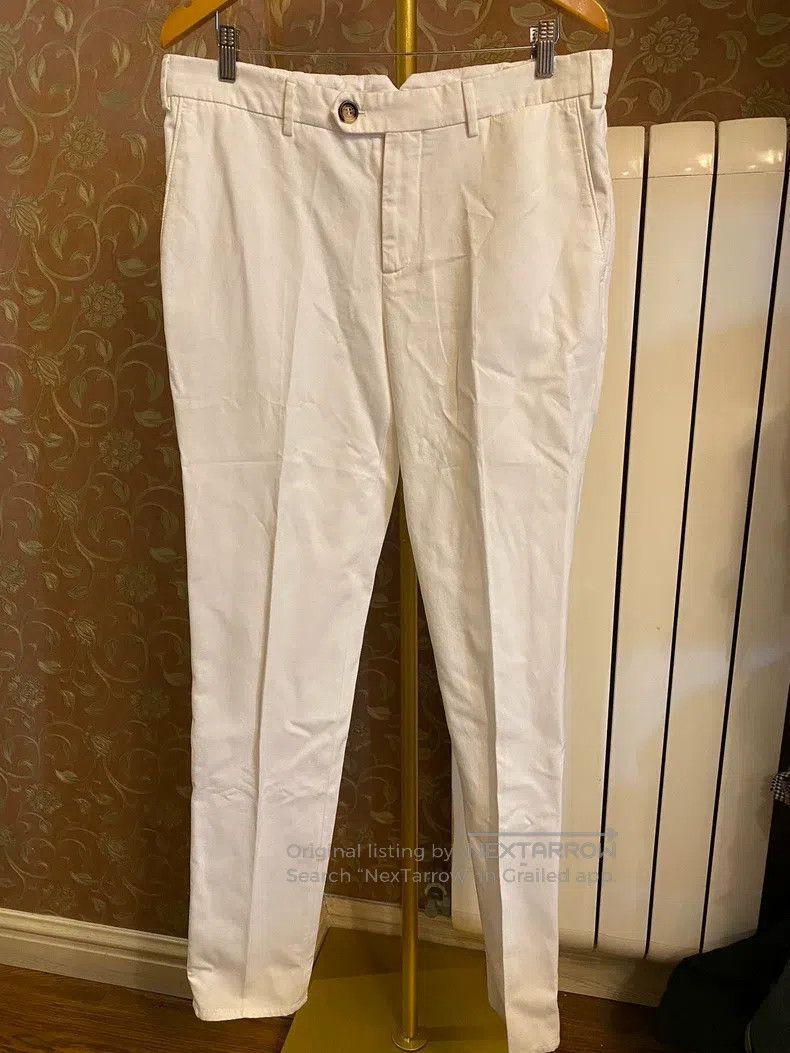 Brunello Cucinelli Brunello Cucinelli Casual Pants, 100% Sea Island Cotton Size 50L - 1 Thumbnail
