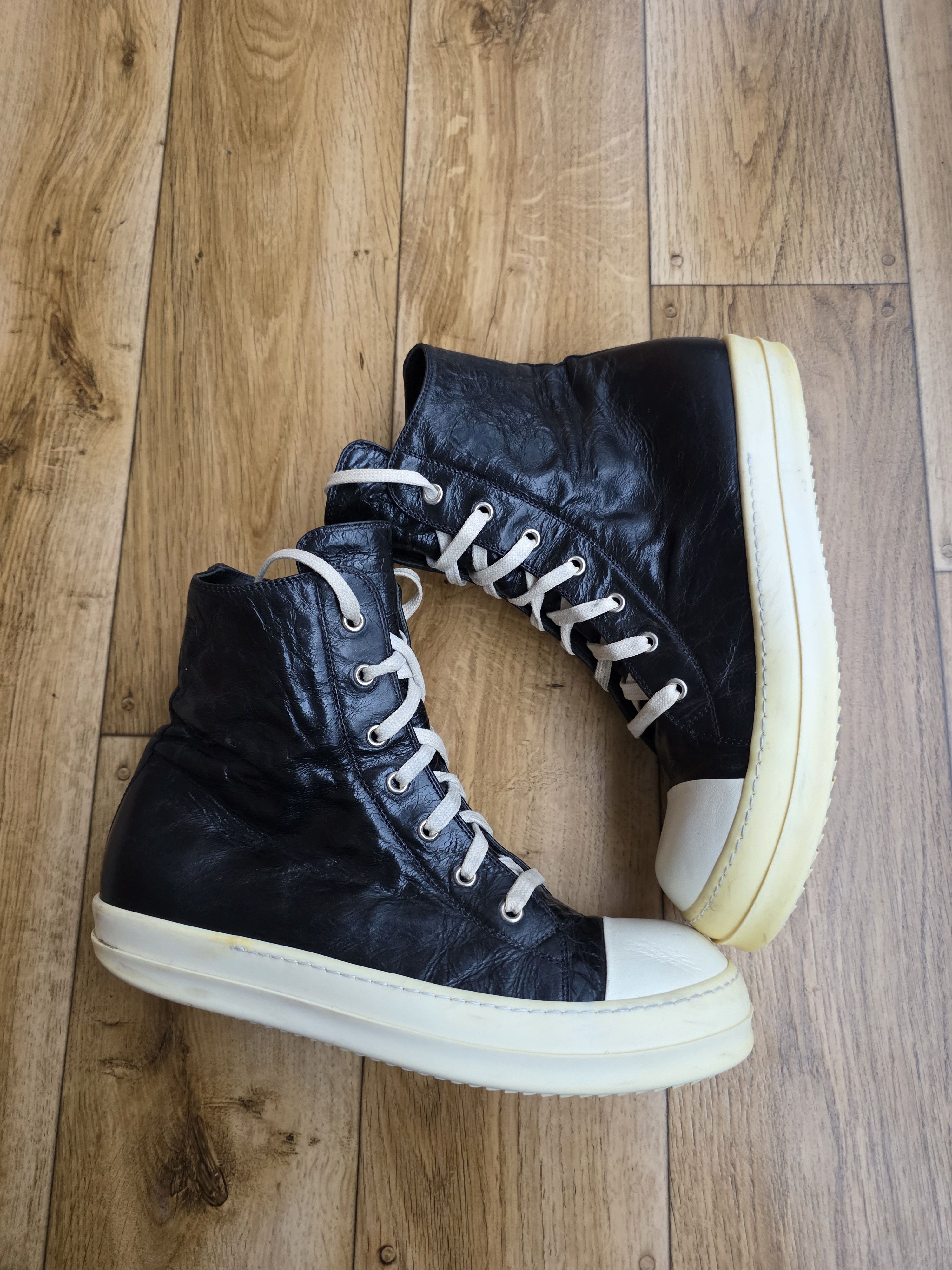 Rick Owens Rick Owens Cracked Effect Mainline Ramones Size US 9 / EU 42 - 10 Thumbnail