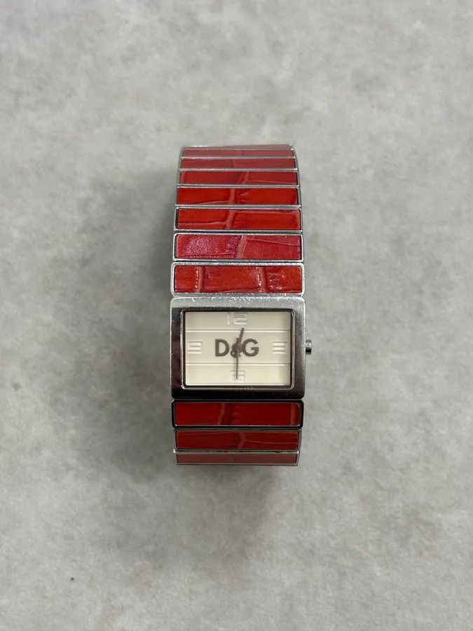 Dolce & Gabbana 2000s Dolce & Gabbana Red Crocodile Effect Watch Size ONE SIZE - 5 Thumbnail