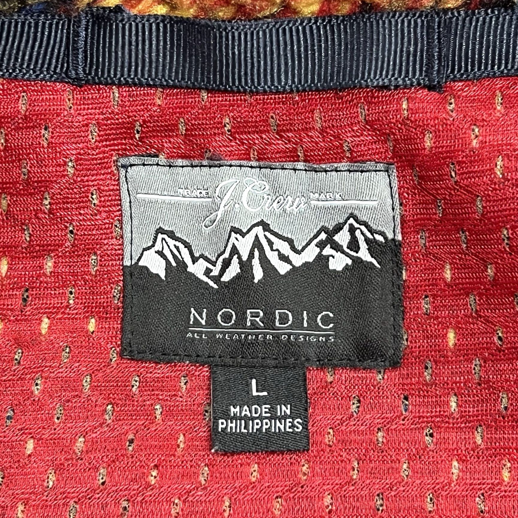 J.Crew J.CREW Nordic Sherpa Fleece Jacket Mens Large Patchwork Plaid Full Zip Multicolor Green Red Blue Size US L / EU 52-54 / 3 - 6 Thumbnail