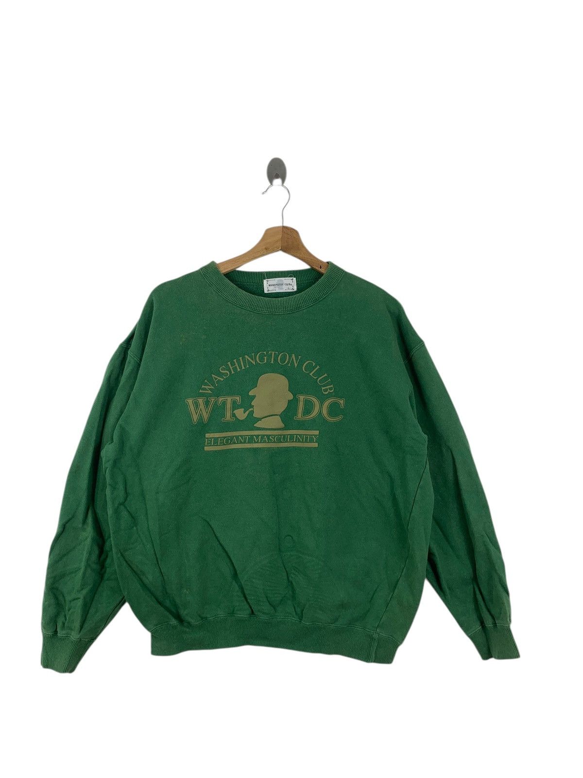 Vintage Vintage WASHINGTON CLUB Sherlock Holmes Logo Sweatshirt Size L / US 10 / IT 46 - 3 Thumbnail