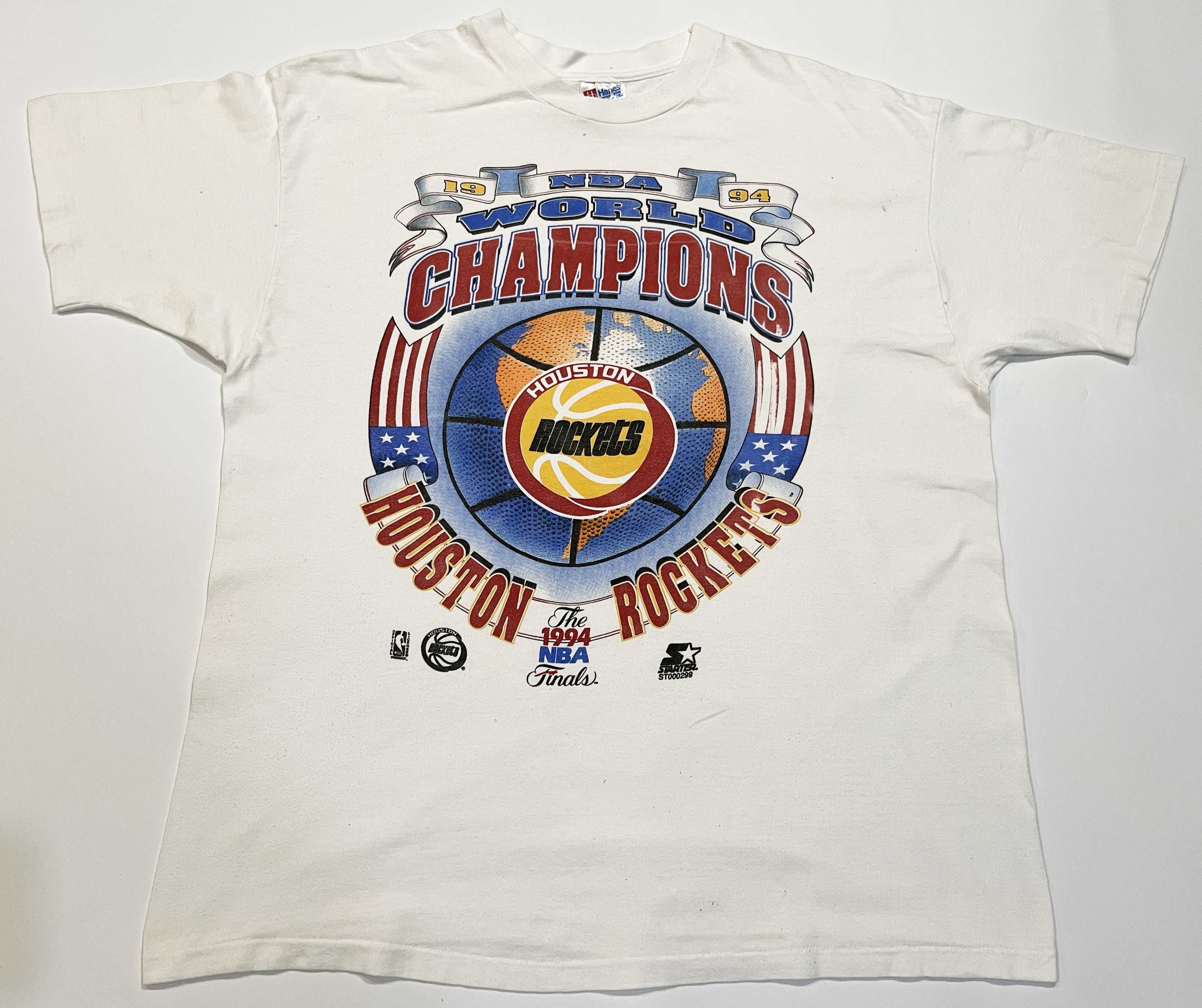 NBA × Vintage Vintage Hanes NBA Houston Rockets Basketball 1994 T-Shirt Size US XL / EU 56 / 4 - 1 Thumbnail
