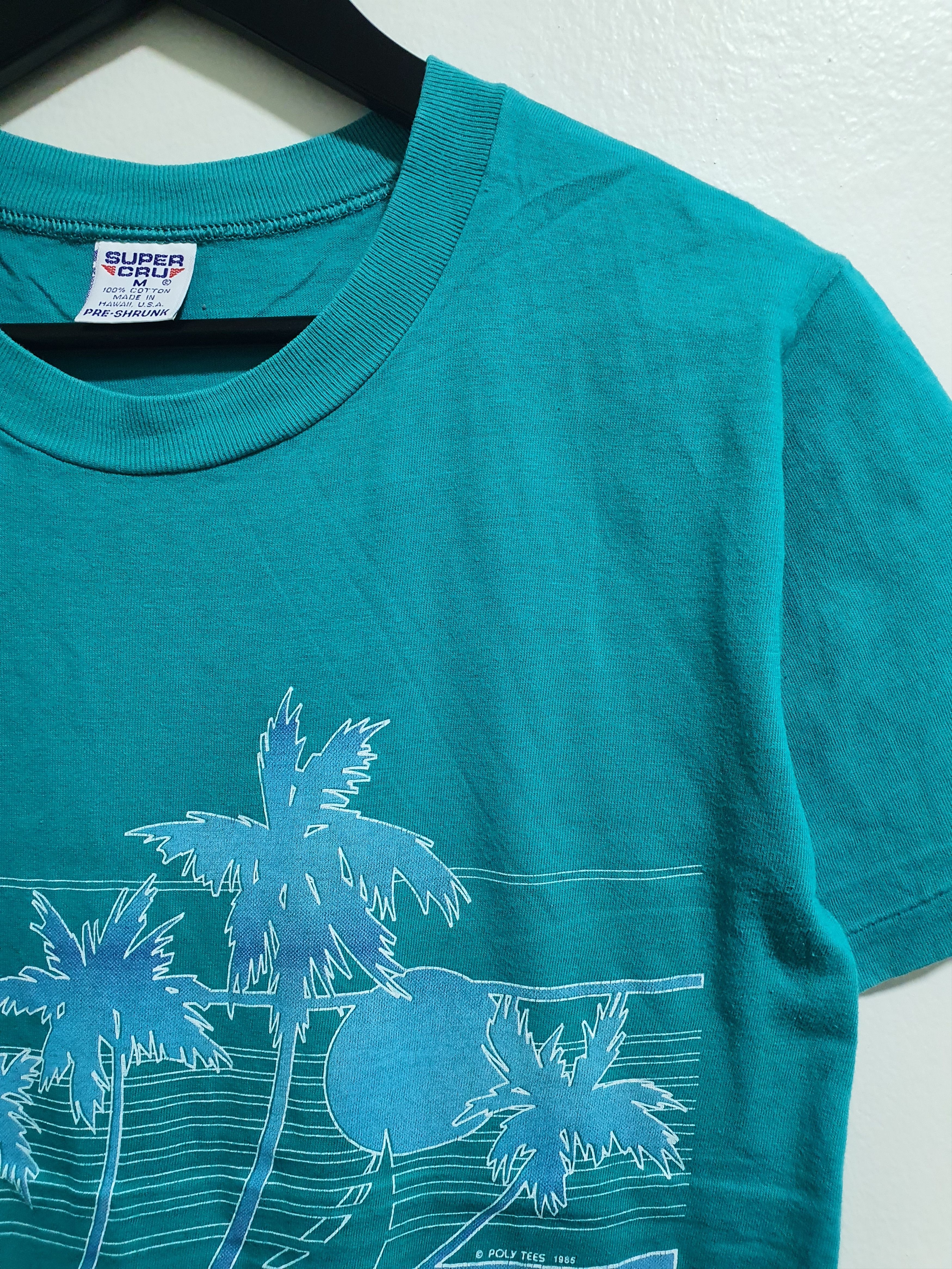 Vintage VINTAGE HAWAII SUPER CRU 19”/27.5” POLY TEES 1985 T-SHIRT Size US M / EU 48-50 / 2 - 2 Thumbnail