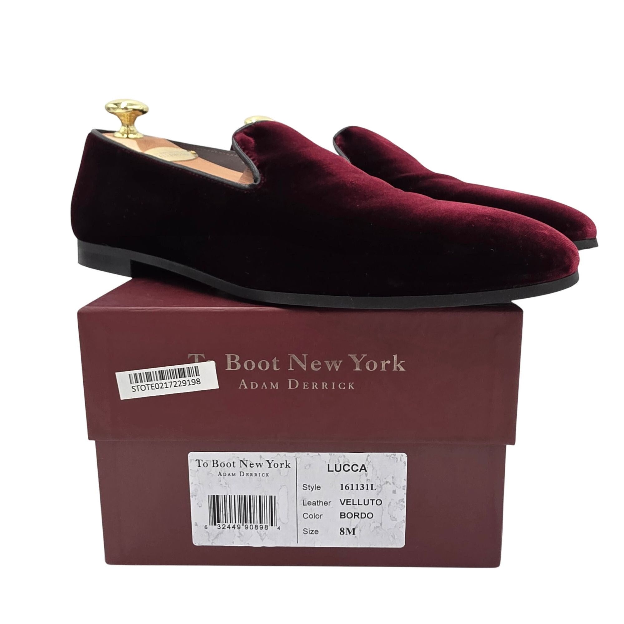 To Boot New York Italy To Boot Adam Derrick Mens 8M Garnet Red Velvet Dress S Size US 8 / EU 41 - 14 Thumbnail