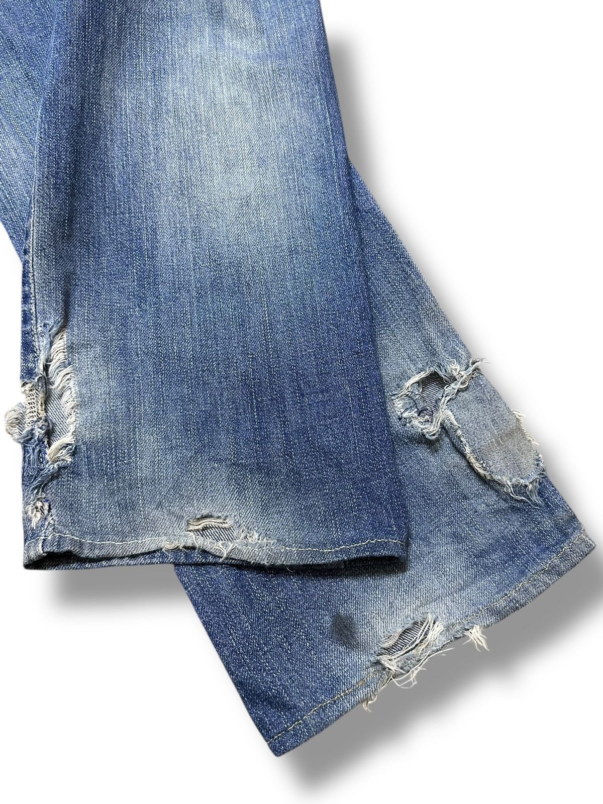 Japanese Brand Uniqlo Distressed Vintage Jeans With Baggy Loose Style Faded Size US 32 / EU 48 - 7 Thumbnail