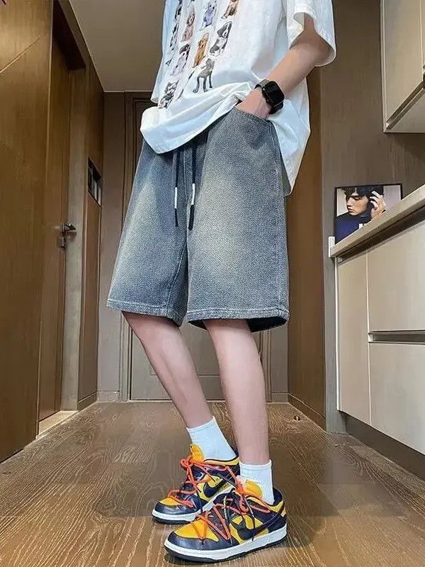 Japanese Brand Retro loose starry patterned denim shorts Size US 32 / EU 48 - 4 Thumbnail