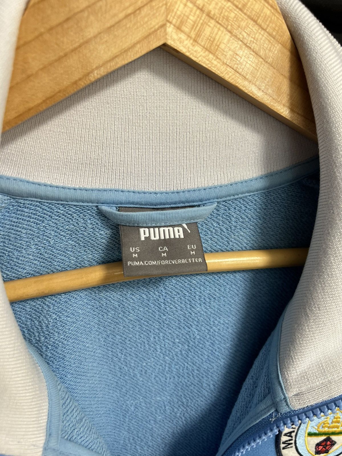 Puma Puma Manchester City Men's Soccer Full Zip Track Jacket Sz M Size US M / EU 48-50 / 2 - 6 Thumbnail