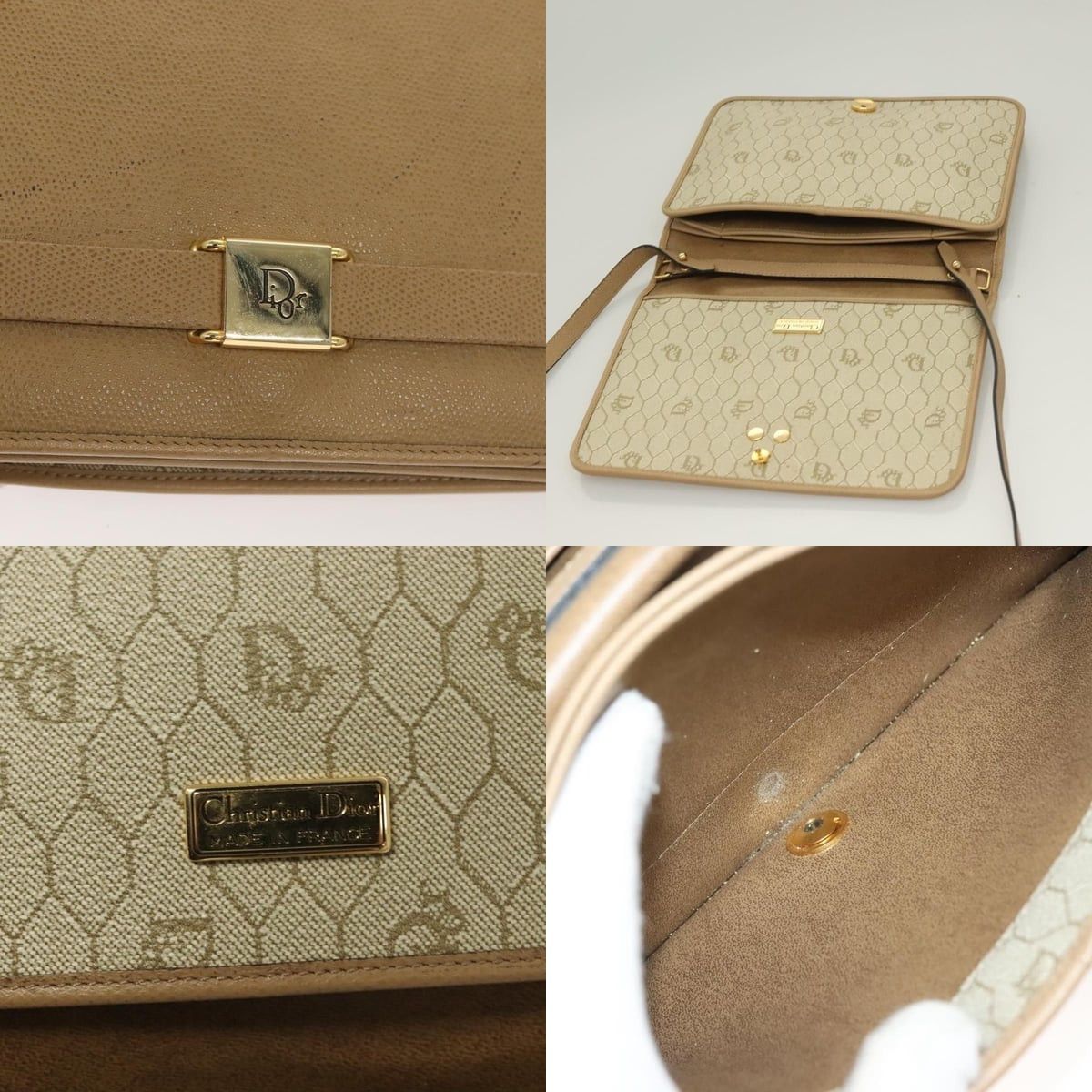 Dior DIOR Shoulder Bag Leather Beige Gold Size ONE SIZE - 11 Thumbnail