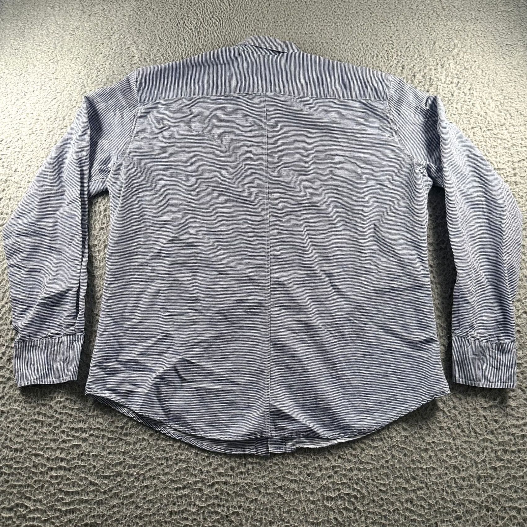 Frank & Eileen Frank & Eileen Shirt Mens L Blue White Stripe Long Sleeve Button Cotton Casual Size US L / EU 52-54 / 3 - 5 Thumbnail