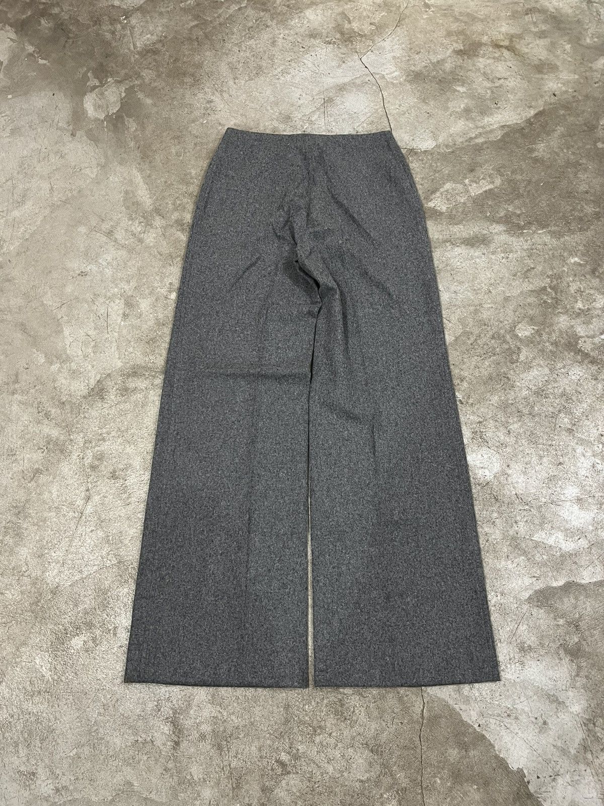 Celine × Vintage Vintage 1970’s Celine Removable Belt Wool Wide Leg Pants Size 27" / US 4 / IT 40 - 10 Thumbnail