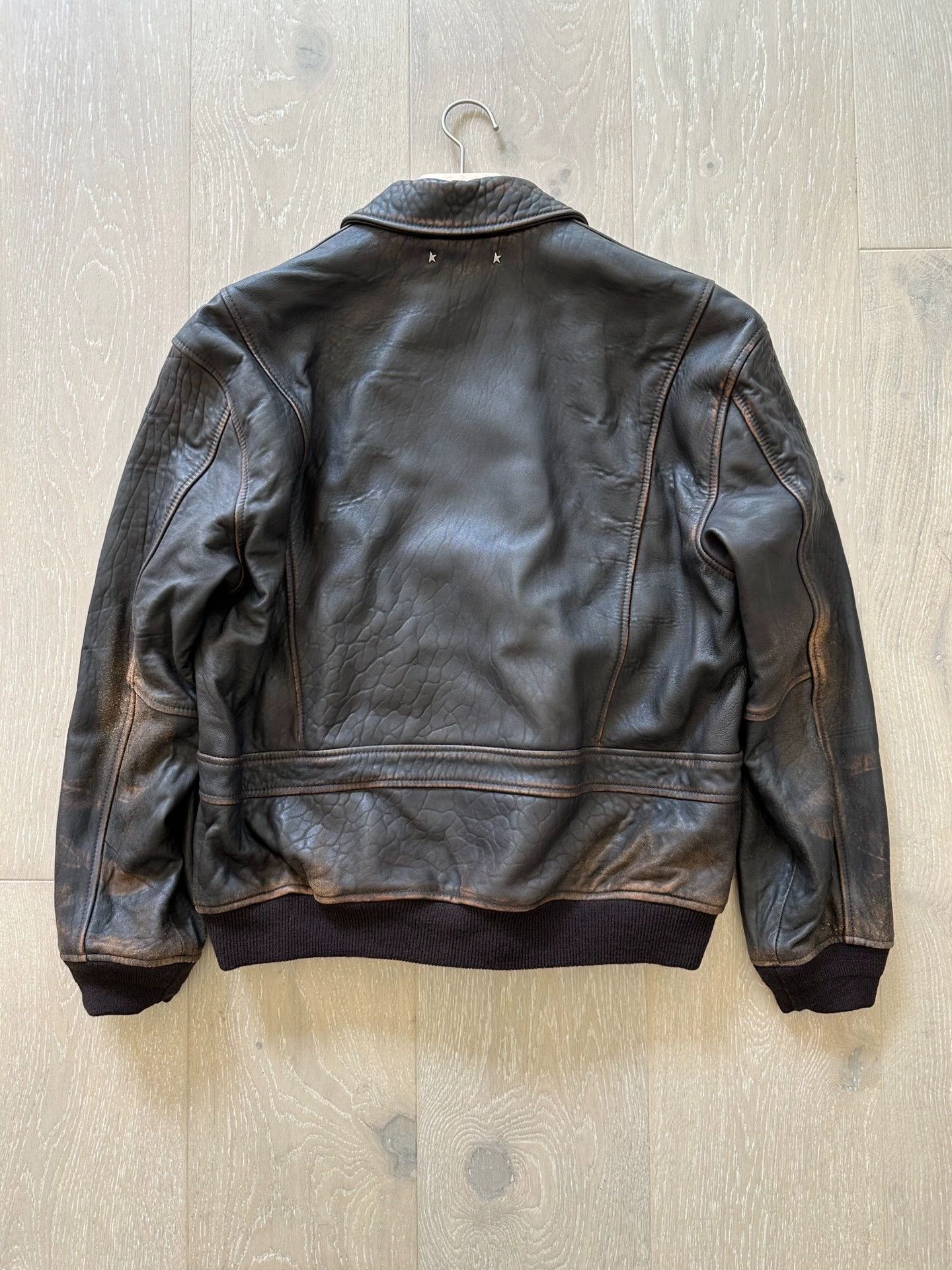 Golden Goose GOLDE GOOSE Scar Distressed Leather Jacket 50 Size US M / EU 48-50 / 2 - 4 Thumbnail