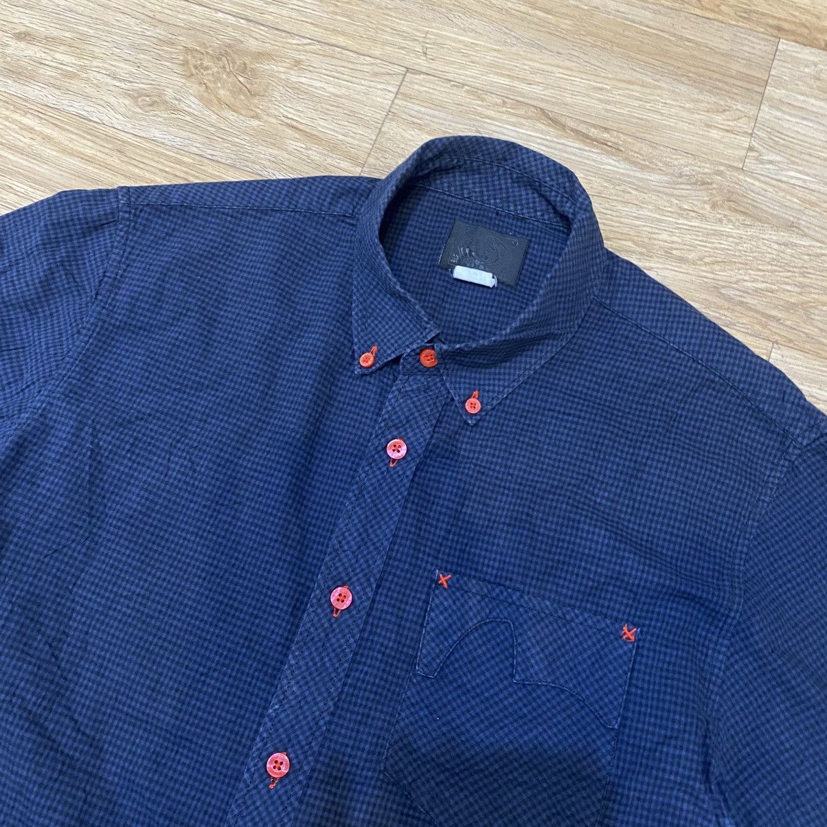 Evisu Evisu Blue Navy Button Up Shirts Size US M / EU 48-50 / 2 - 2 Thumbnail