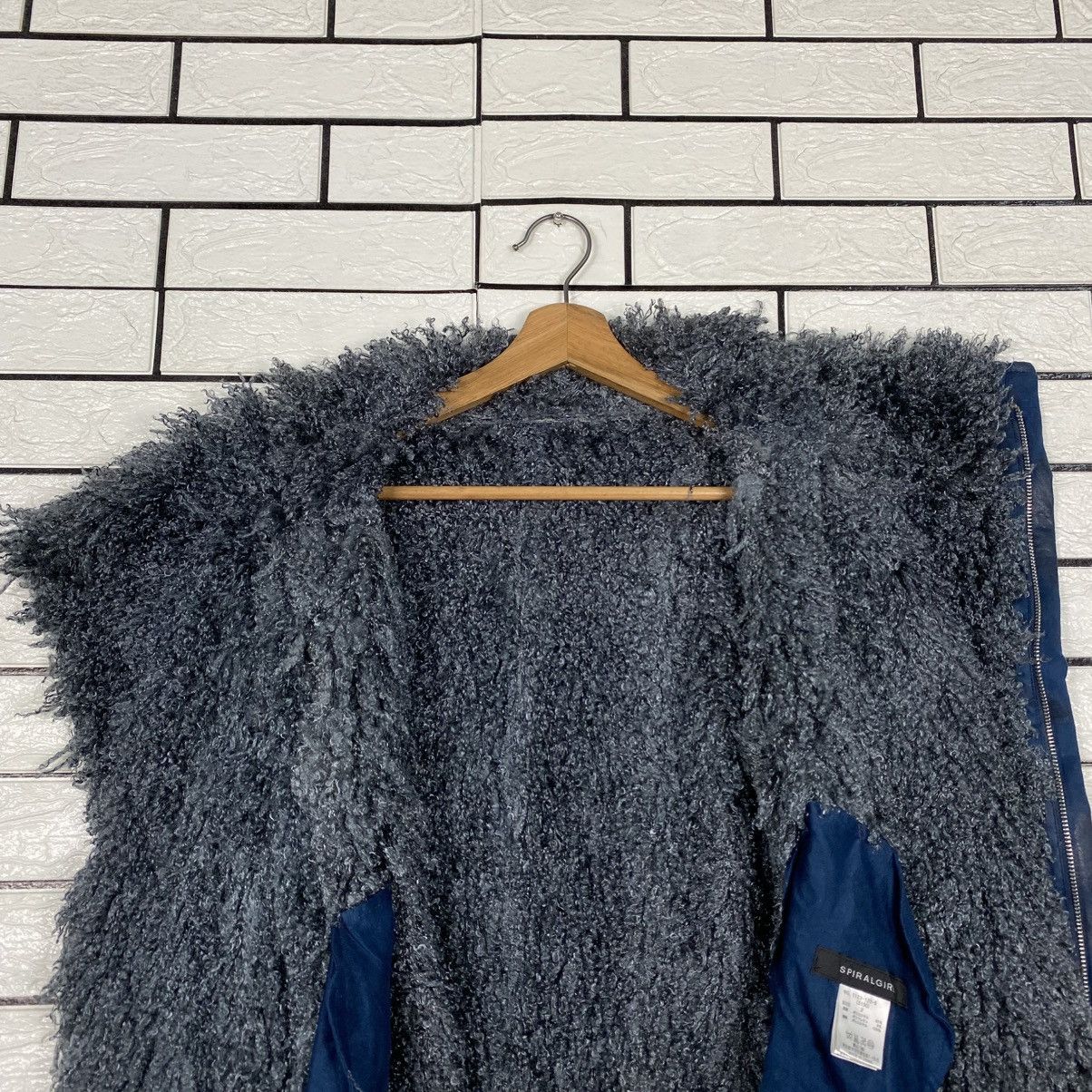 Japanese Brand Cropped Parachute Leather Jacket Spiralgirl Faux Fur Blanket Size M / US 6-8 / IT 42-44 - 15 Thumbnail